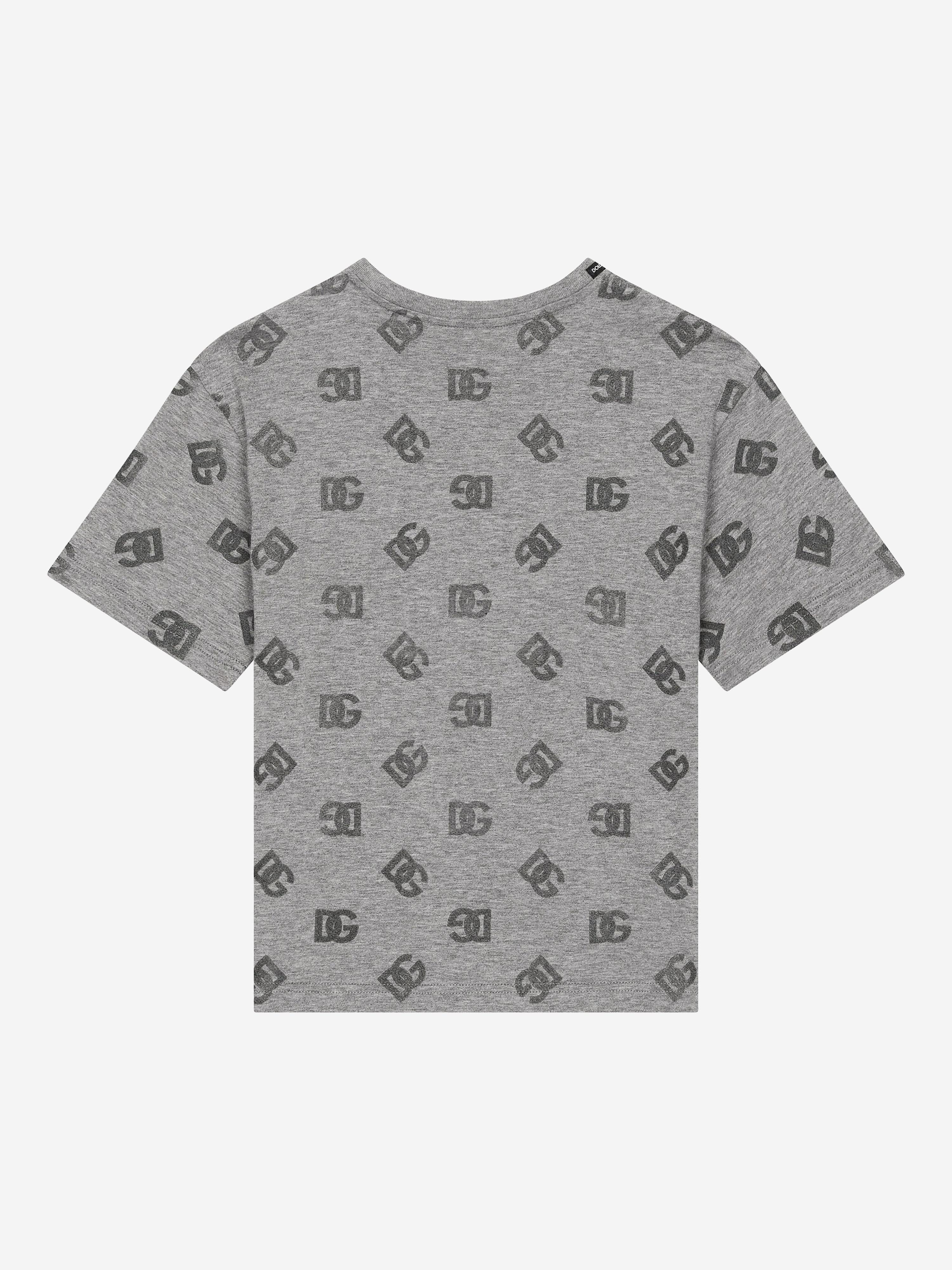 Dolce & Gabbana Boys DG Logo T-Shirt in Grey