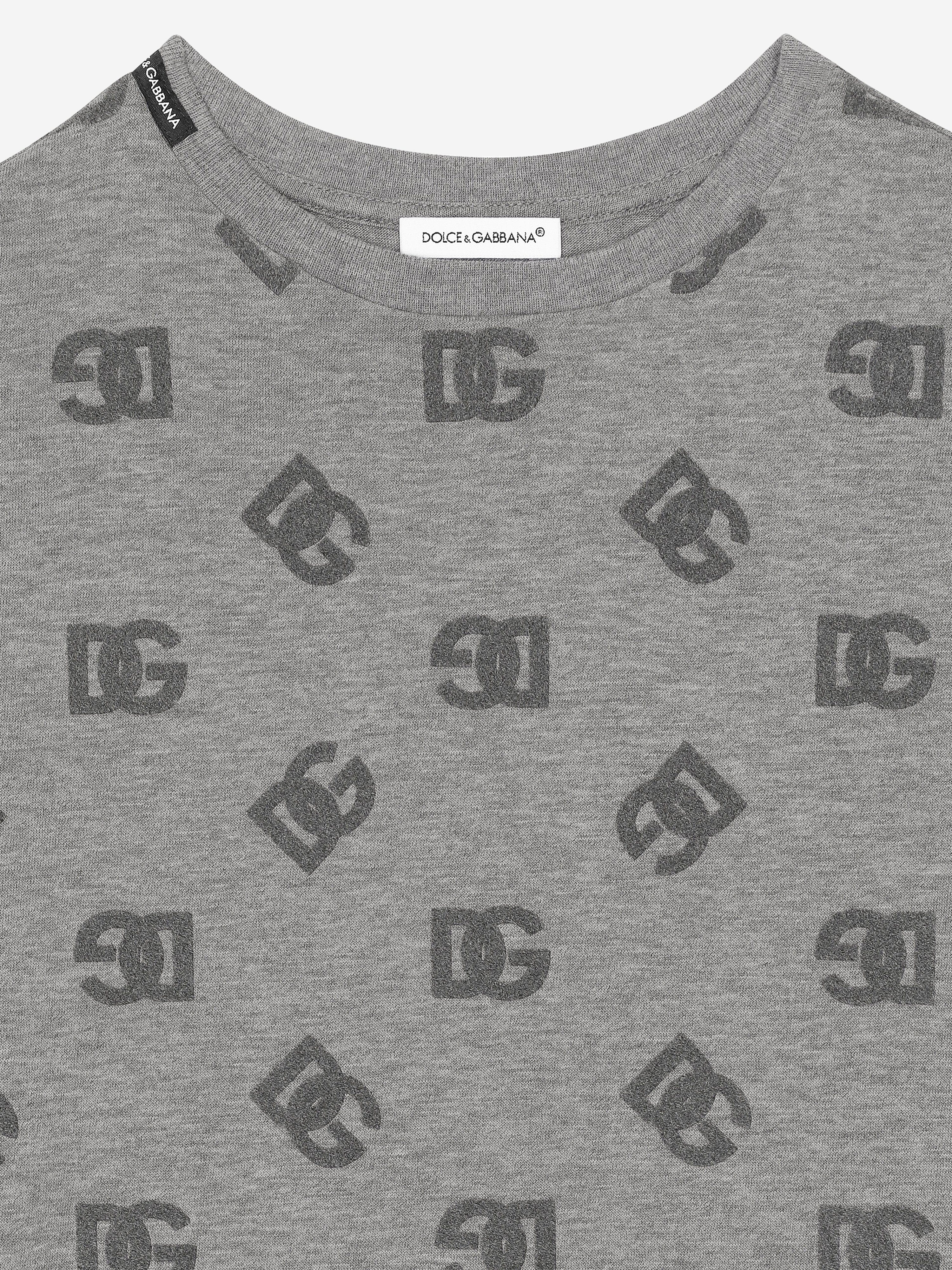 Dolce & Gabbana Boys DG Logo T-Shirt in Grey