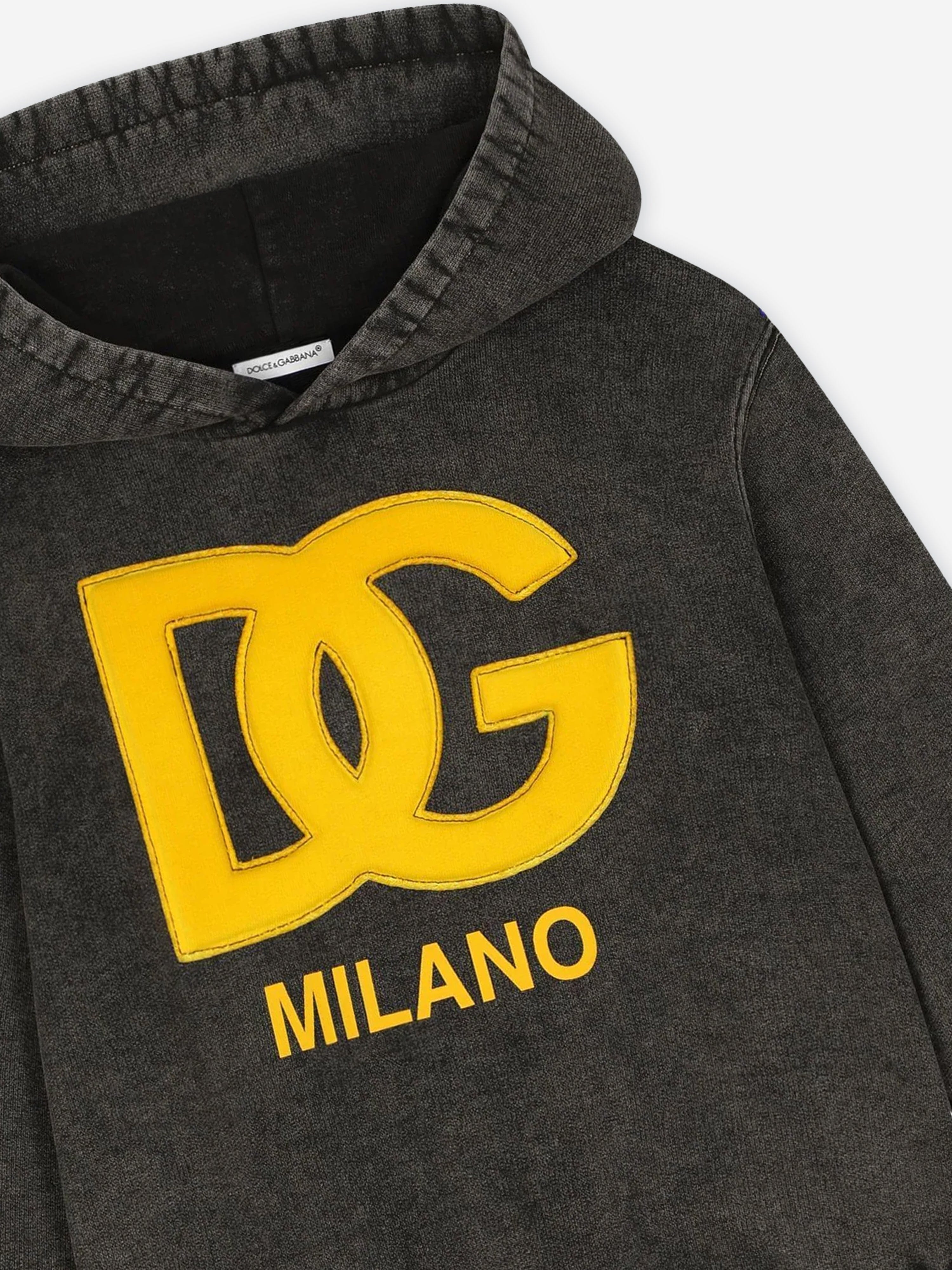 Dolce & Gabbana Boys Milano Logo Hoodie in Black