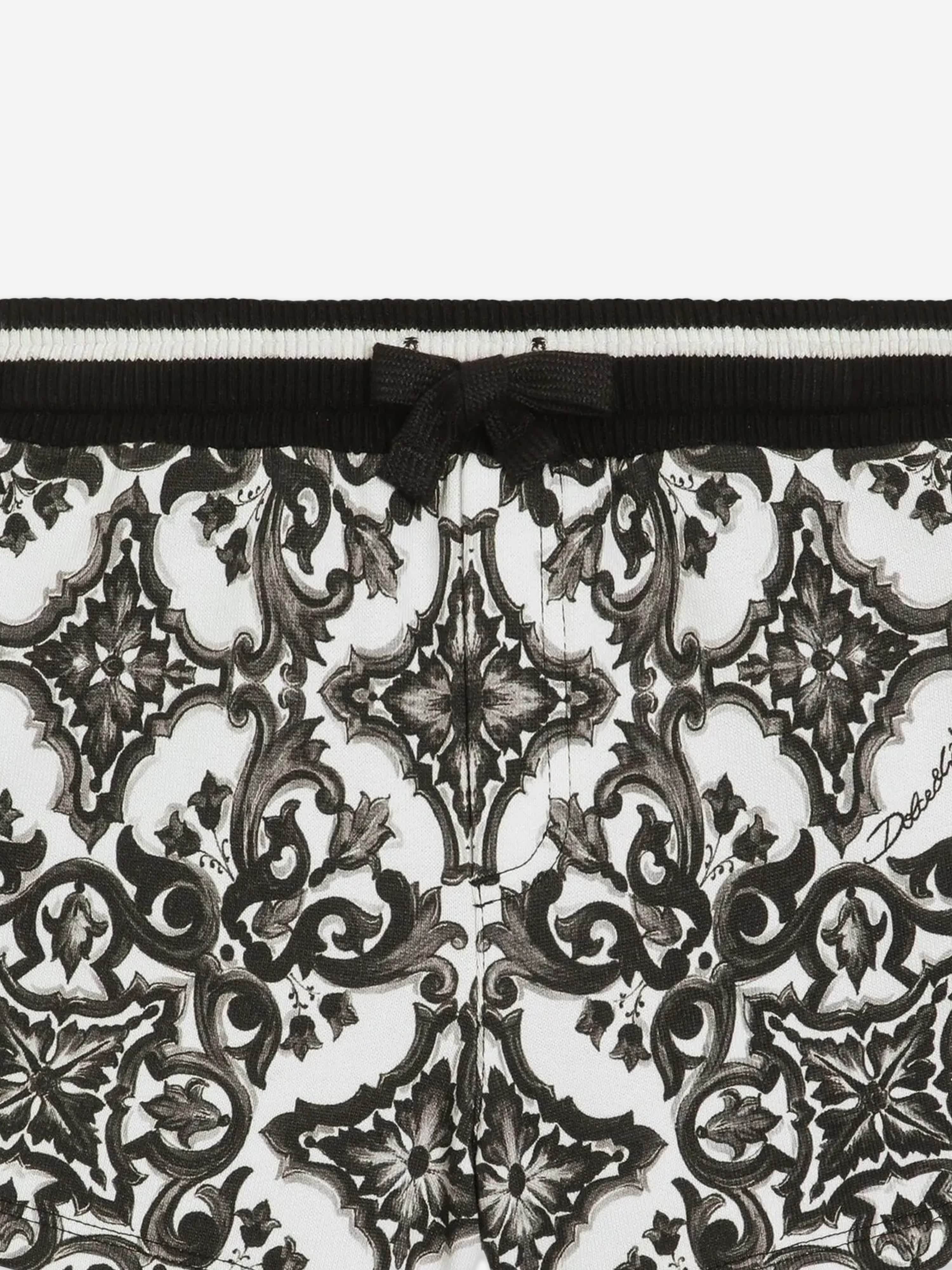Dolce & Gabbana Baby Boys Majolica Print Shorts in Black