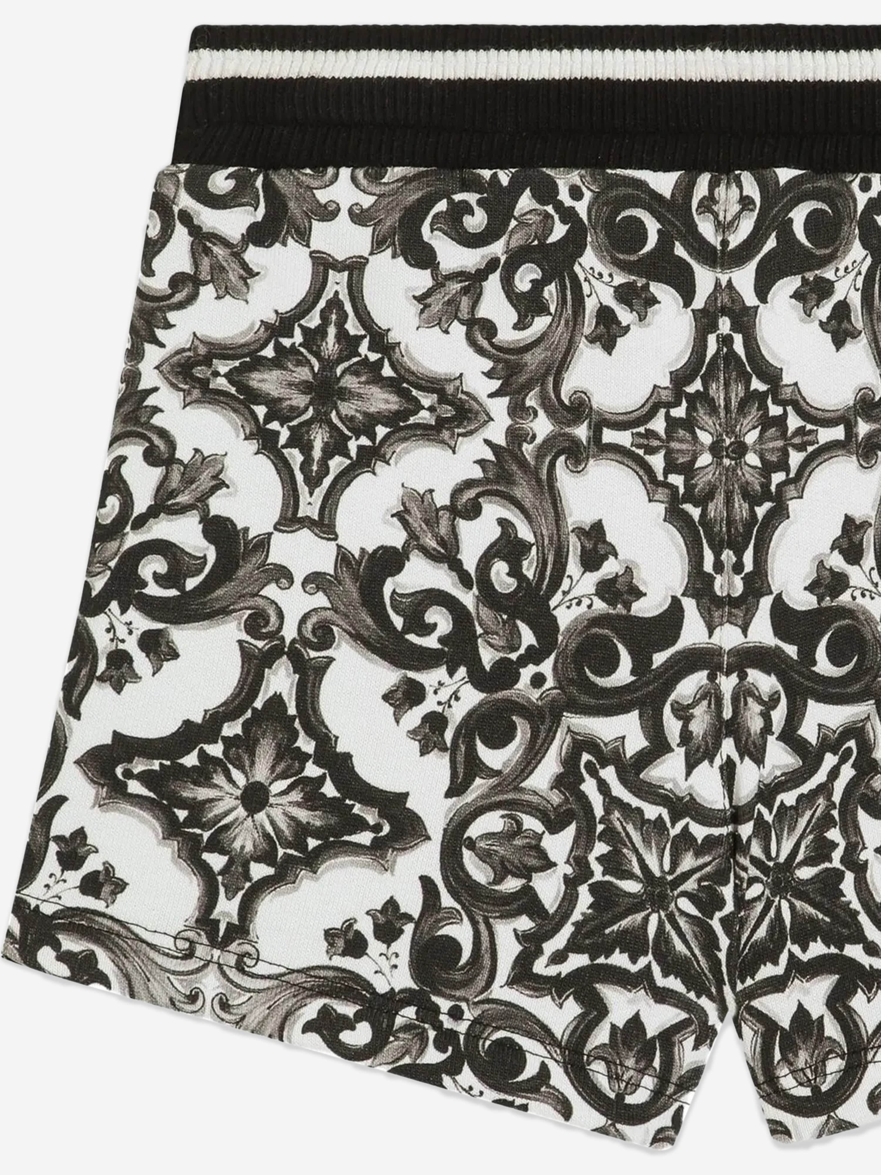 Dolce & Gabbana Baby Boys Majolica Print Shorts in Black