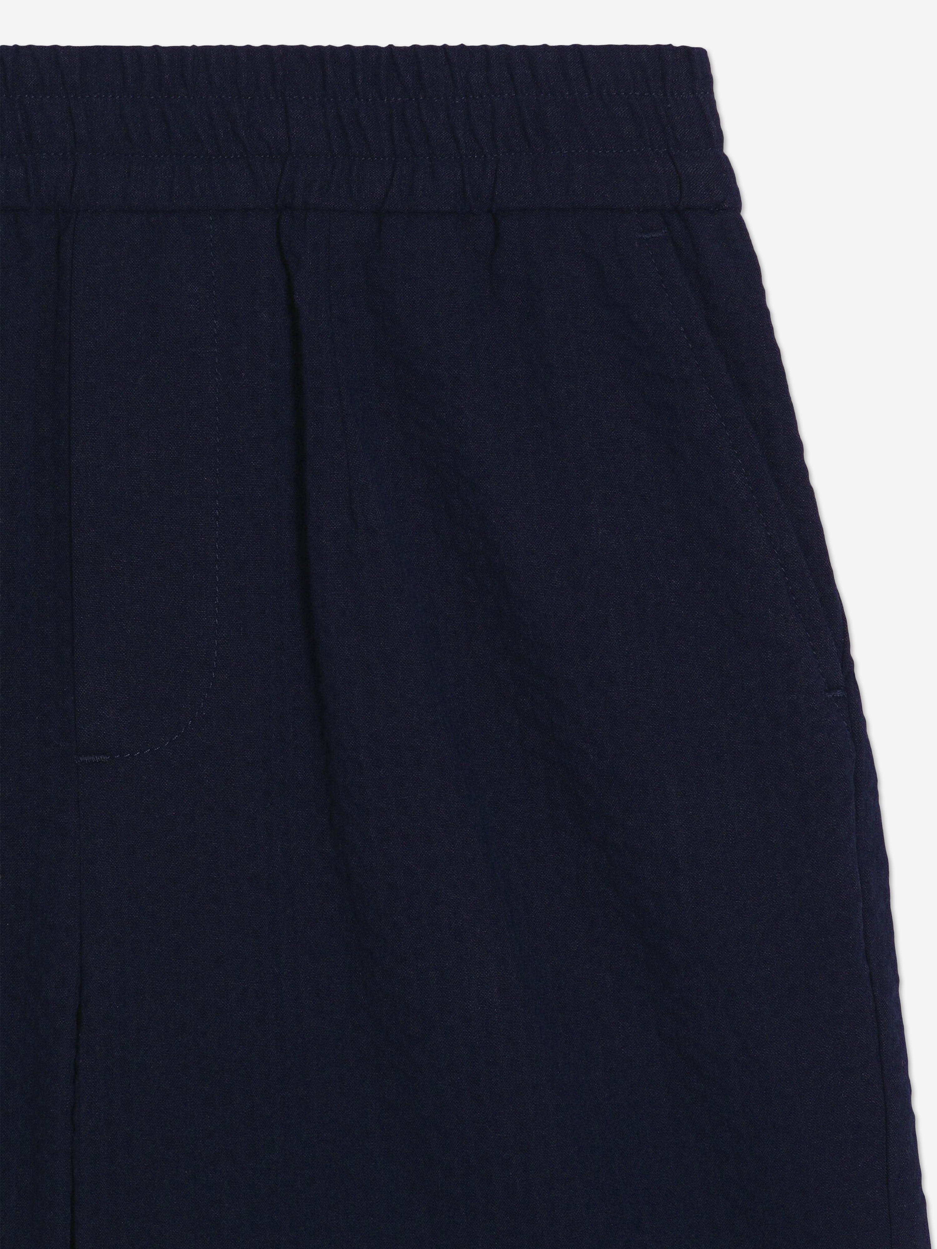 Dolce & Gabbana Boys Seersucker Shorts in Navy