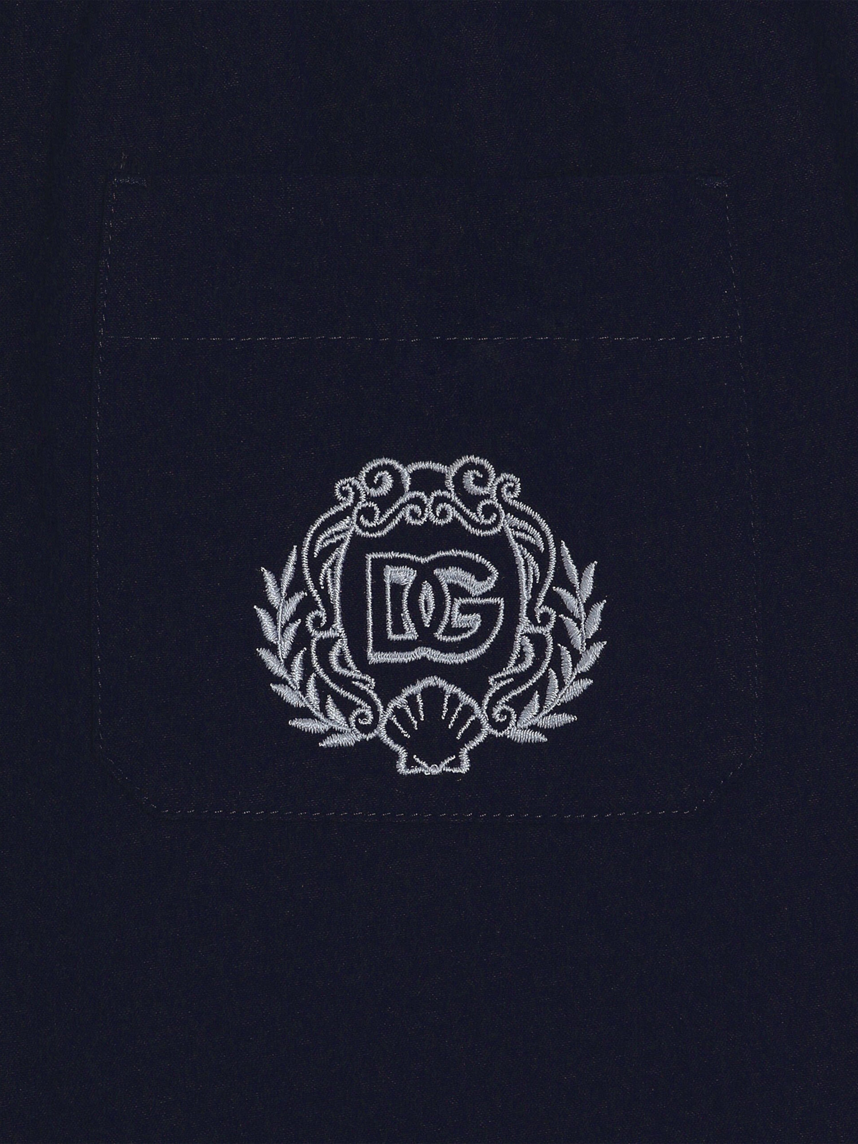 Dolce & Gabbana Boys Seersucker Shorts in Navy