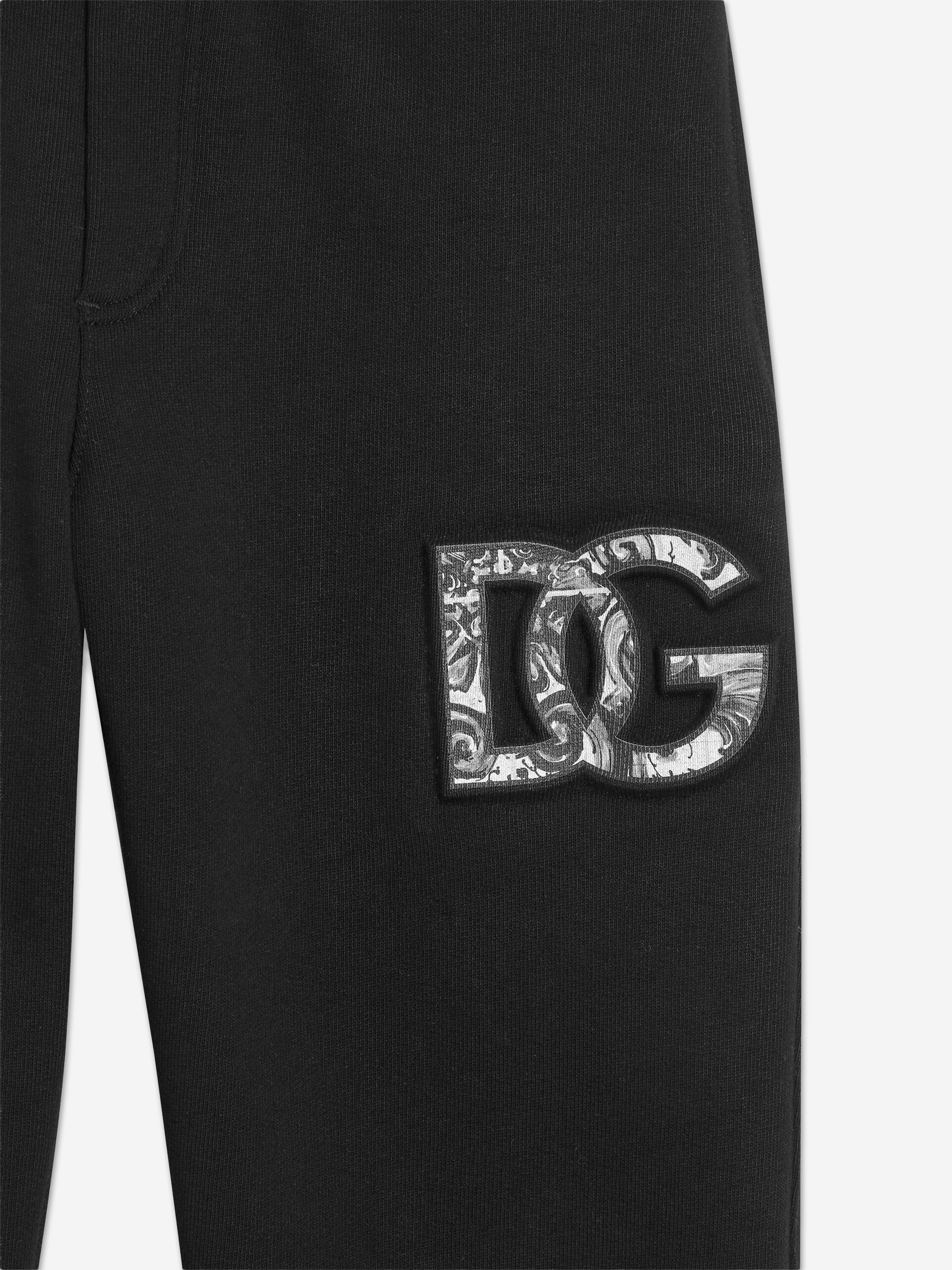 Dolce & Gabbana Boys Embossed Logo Joggers in Black