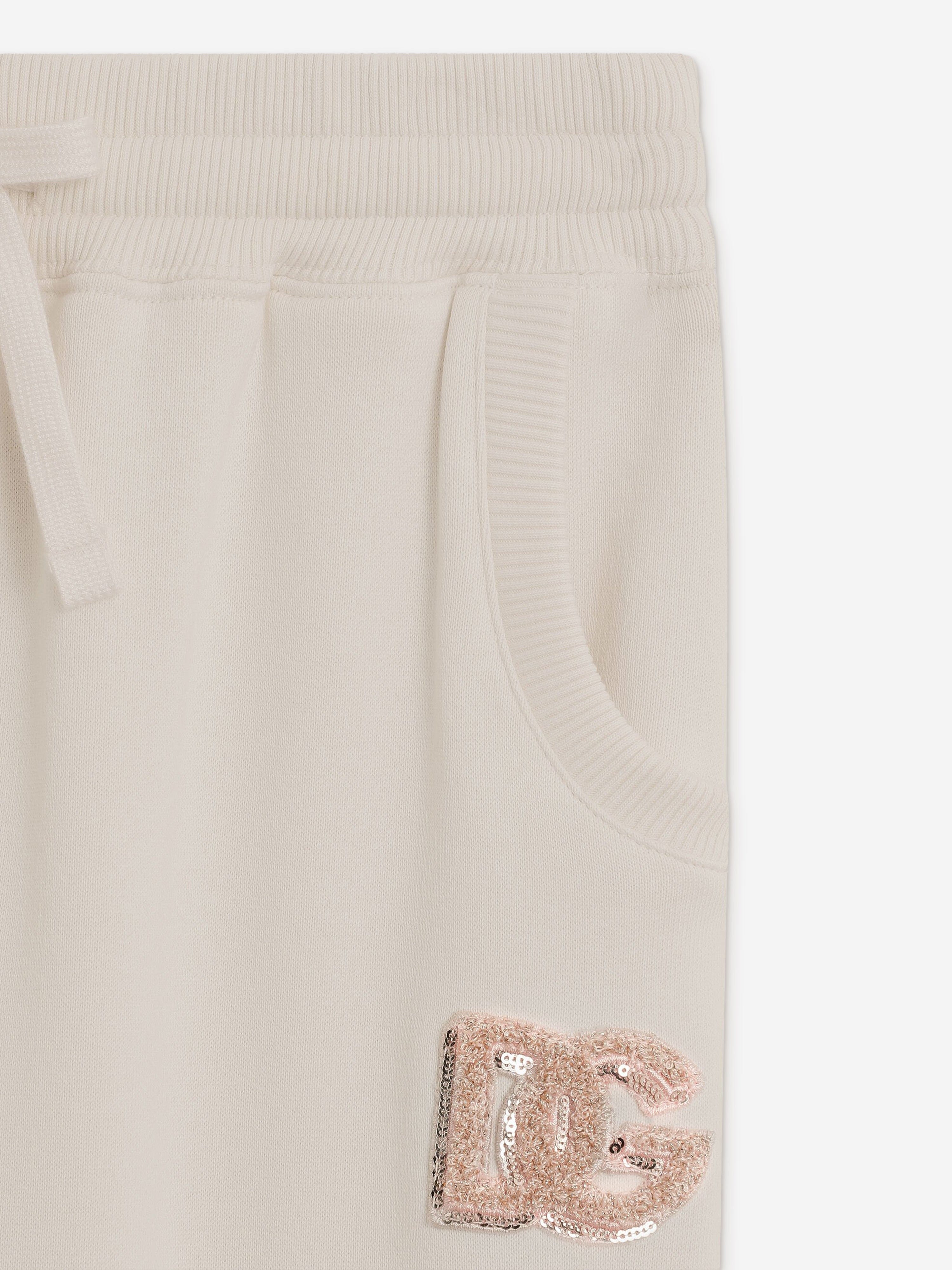 Dolce & Gabbana Girls Patch Logo Joggers in Pink