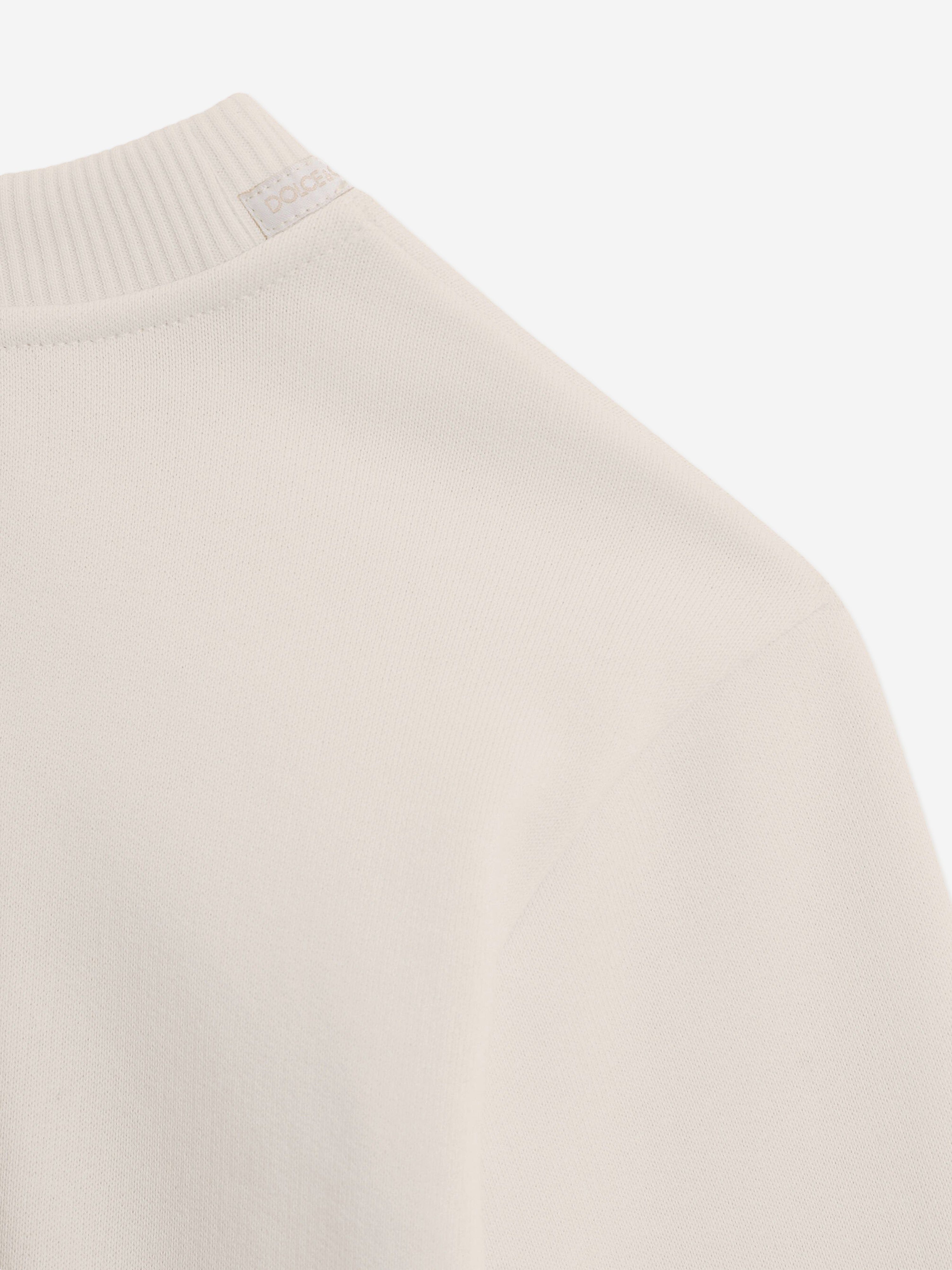 Dolce & Gabbana Girls Glitter Logo Sweatshirt in Pink