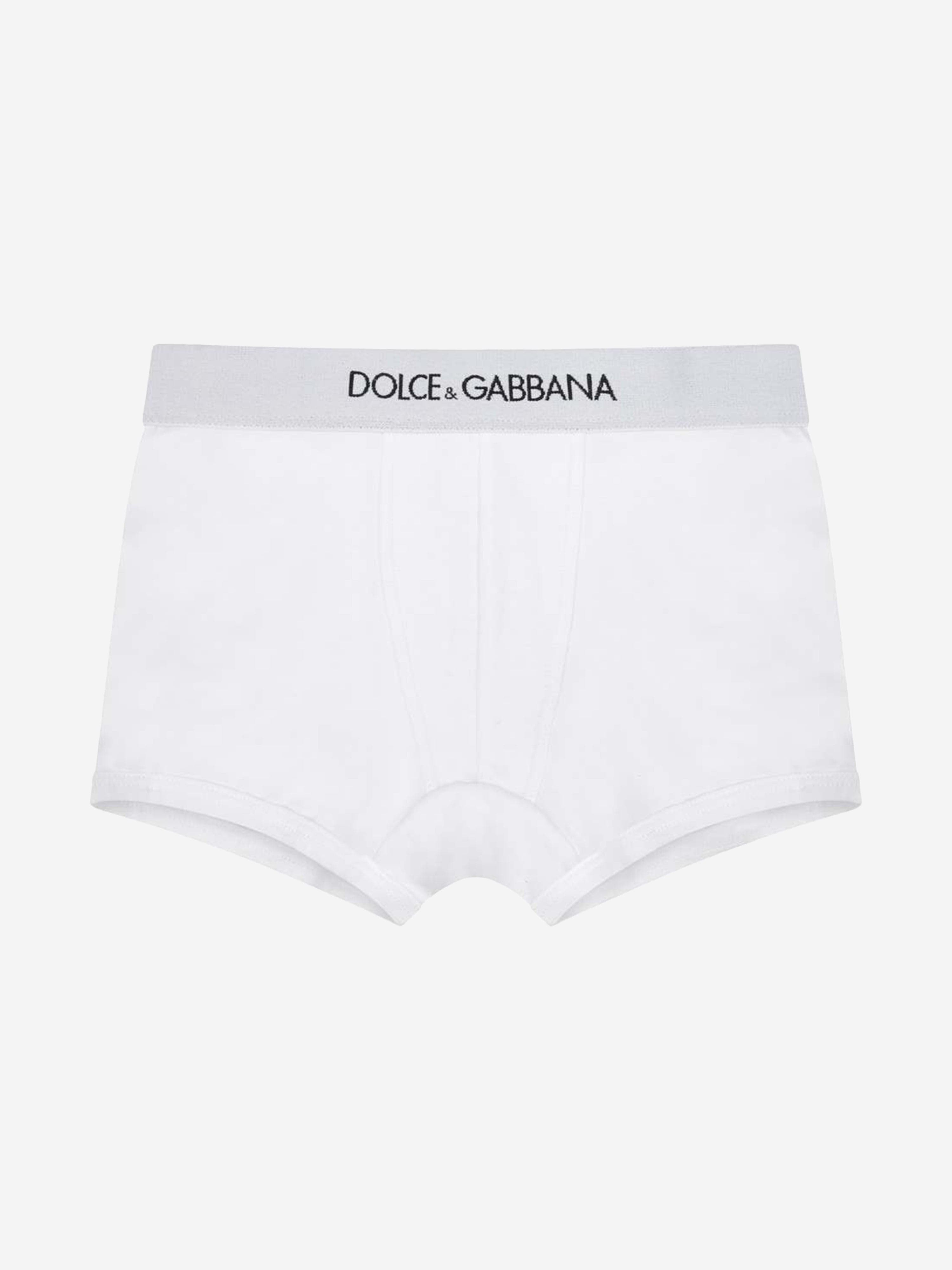 Dolce & Gabbana Boys Boxer Shorts Set (2 Pack) in White