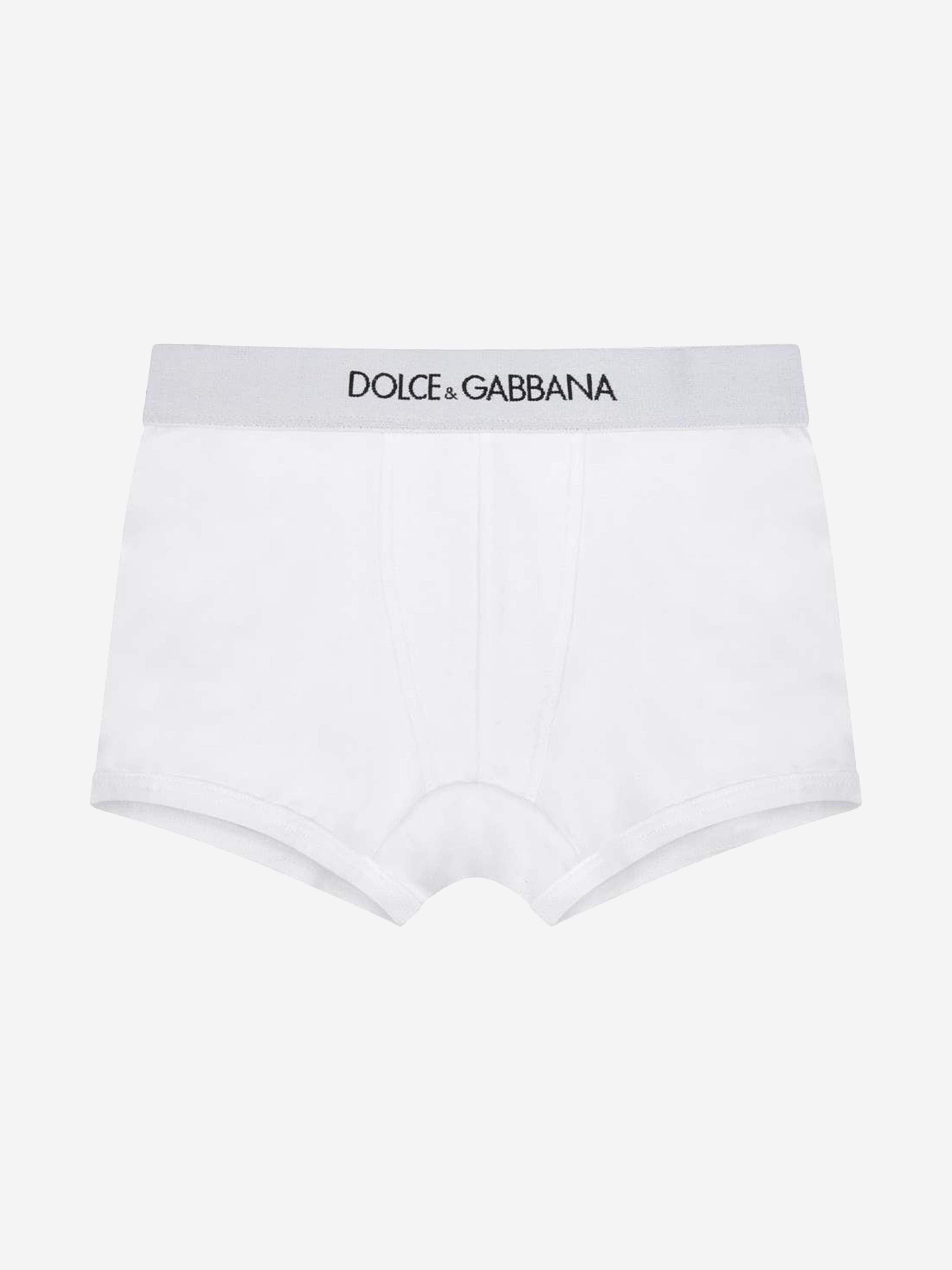 Dolce & Gabbana Boys Boxer Shorts Set (2 Pack) in White