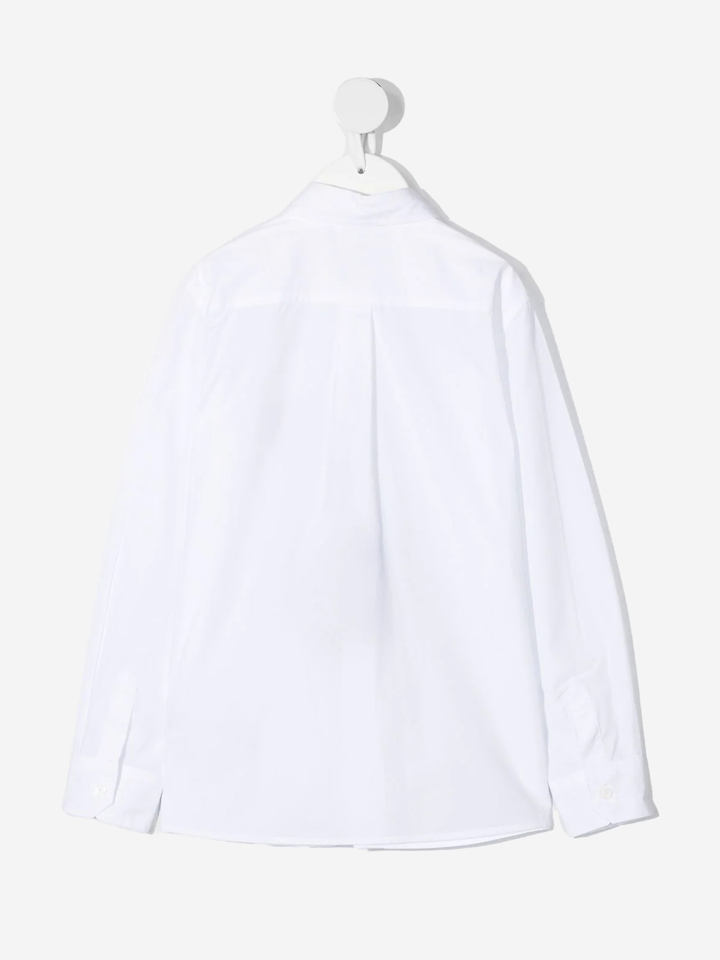 Dolce & Gabbana Boys Embroidered Crown Shirt in White