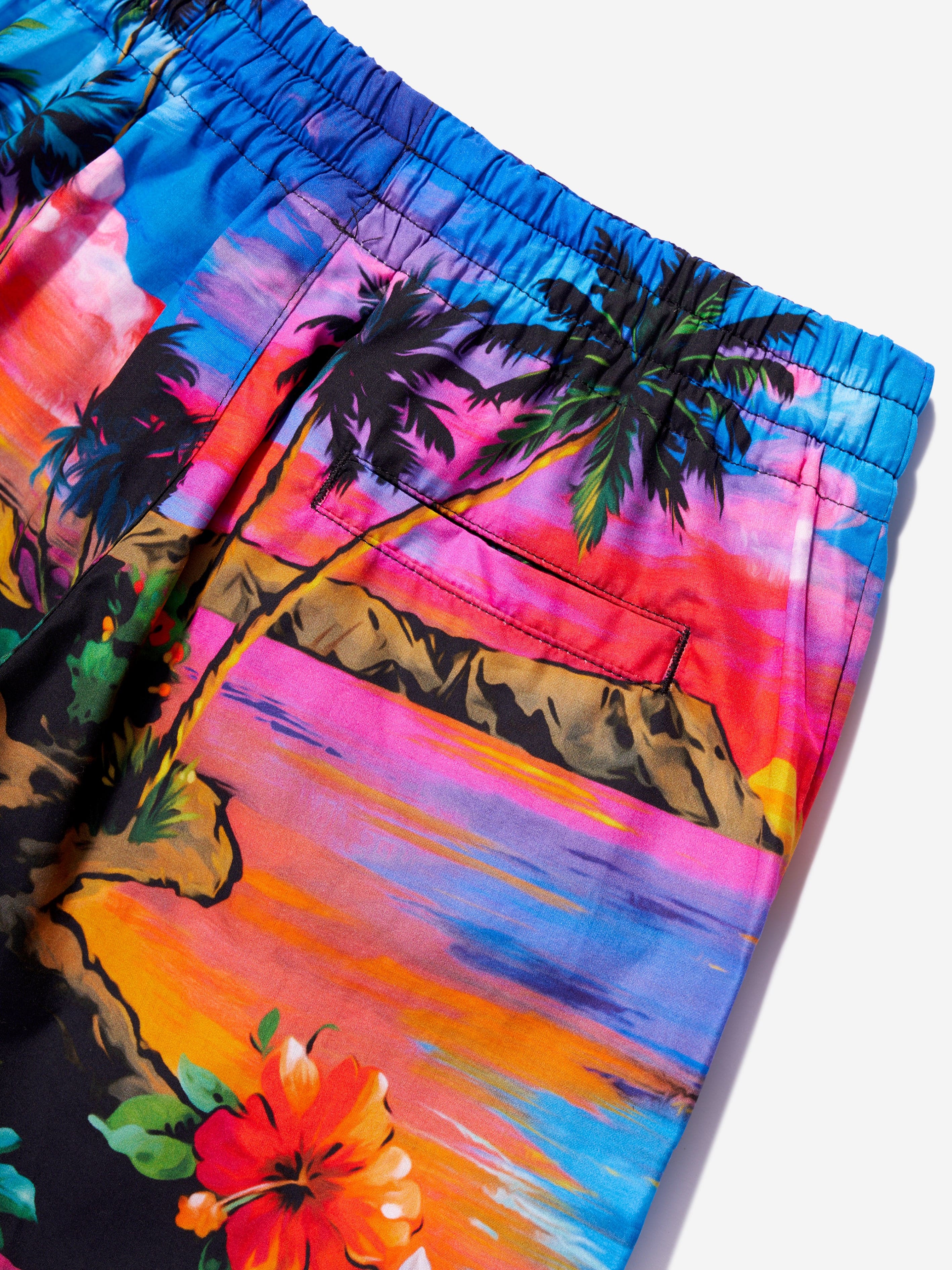 Dolce & Gabbana Boys Hawaiian Print Shorts in Multicolour