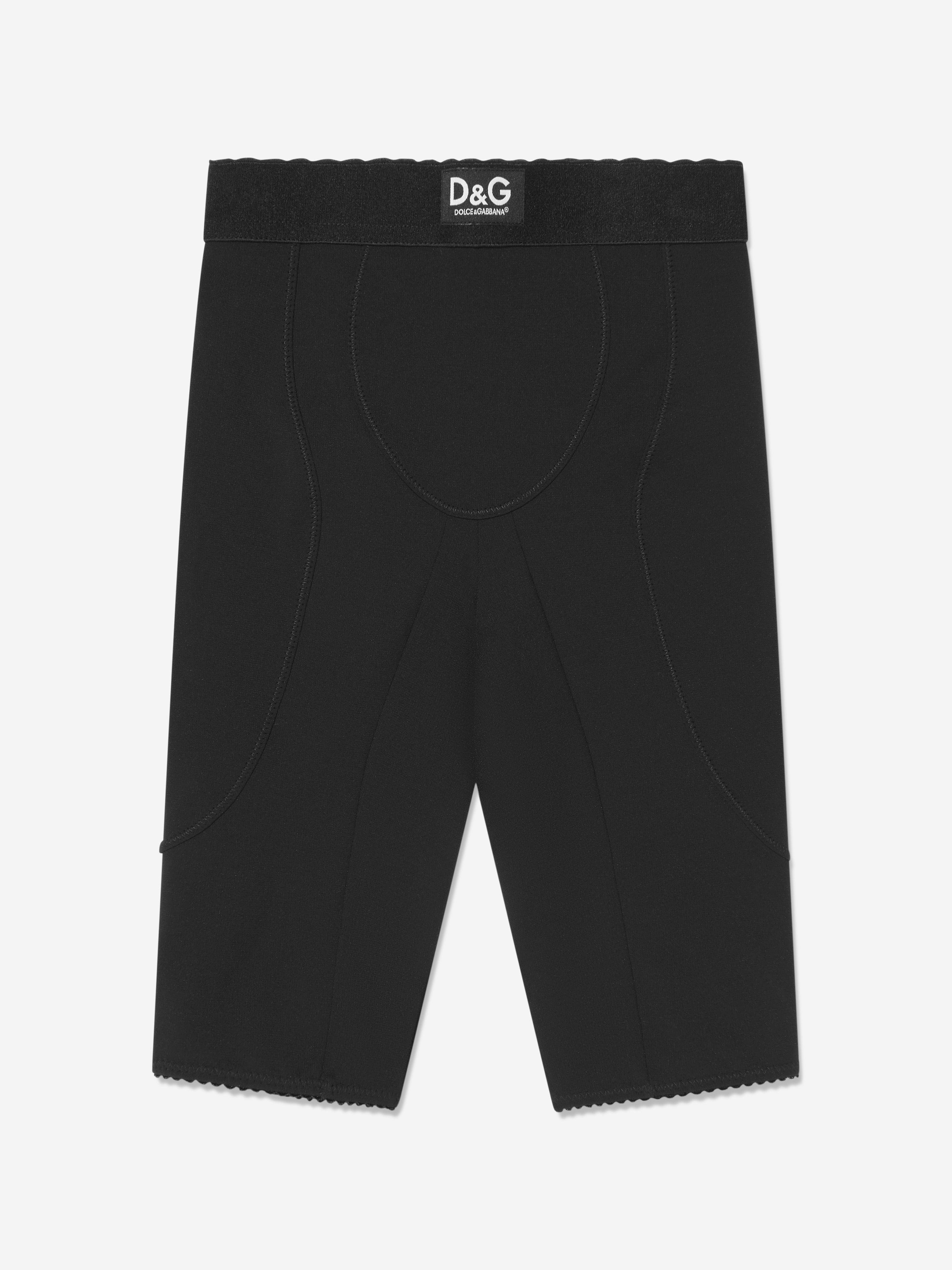 Dolce & Gabbana Girls Logo Cycling Shorts in Black