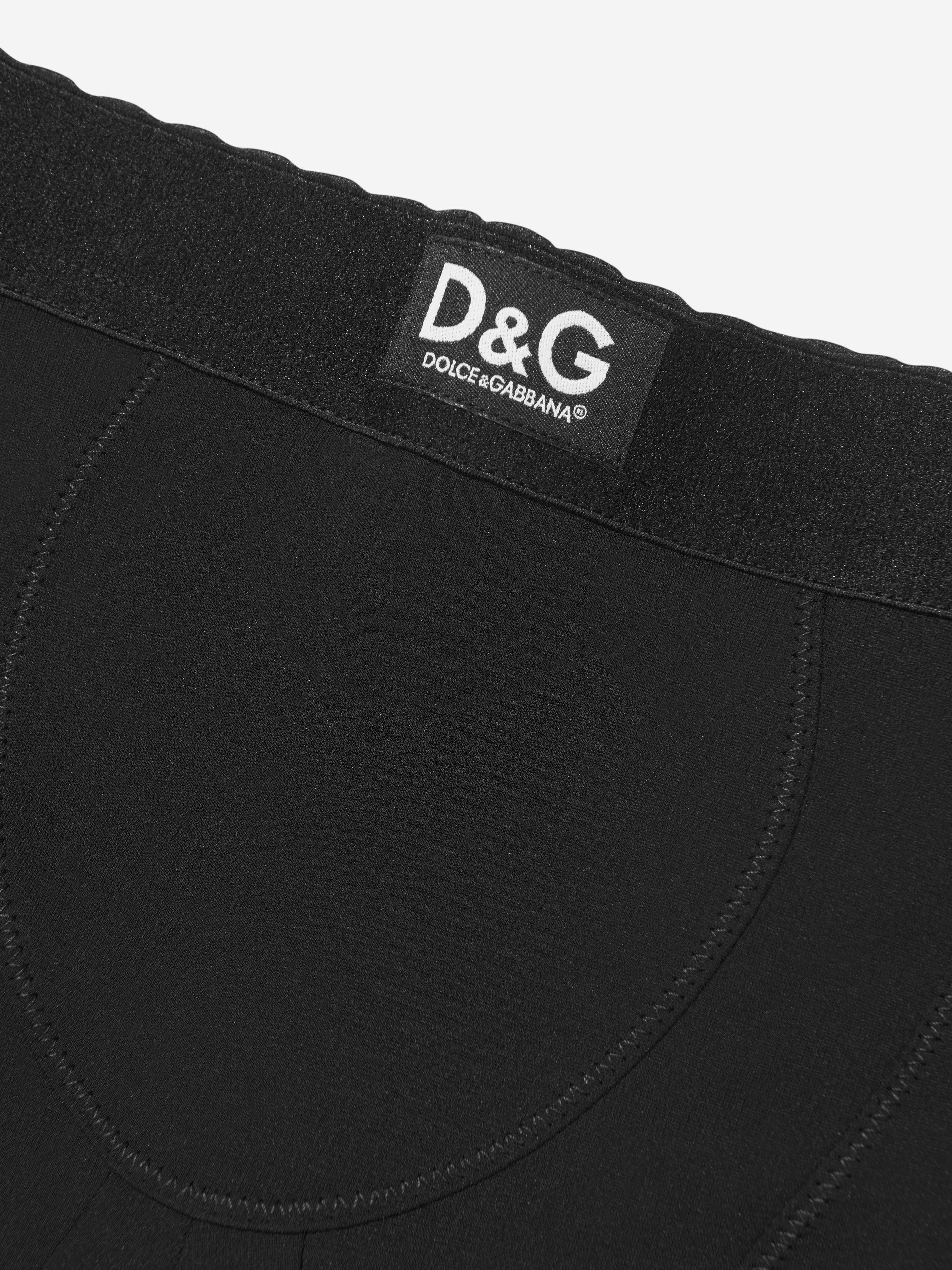 Dolce & Gabbana Girls Logo Cycling Shorts in Black