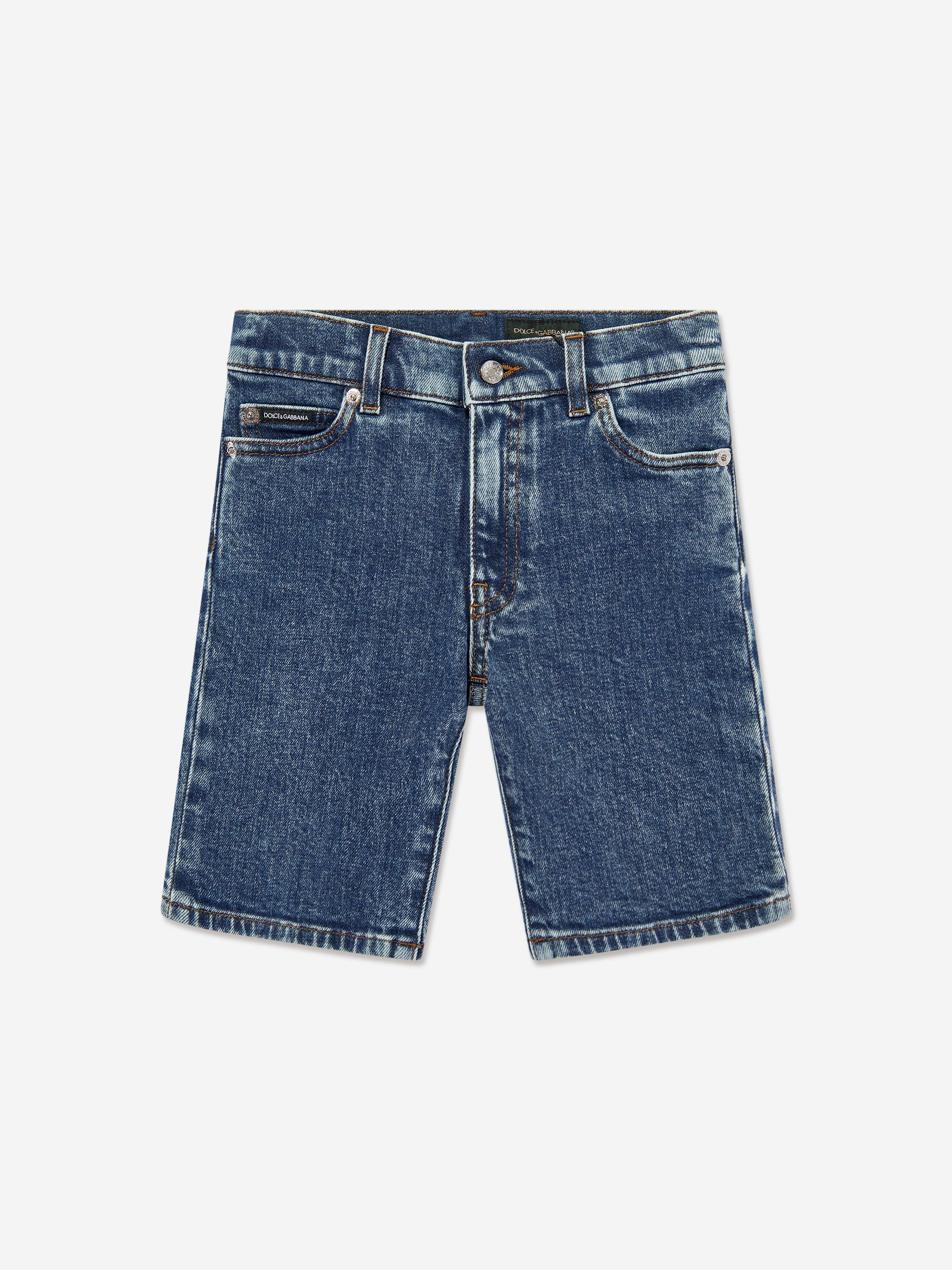 Dolce & Gabbana Boys Denim Bermuda Shorts in Blue