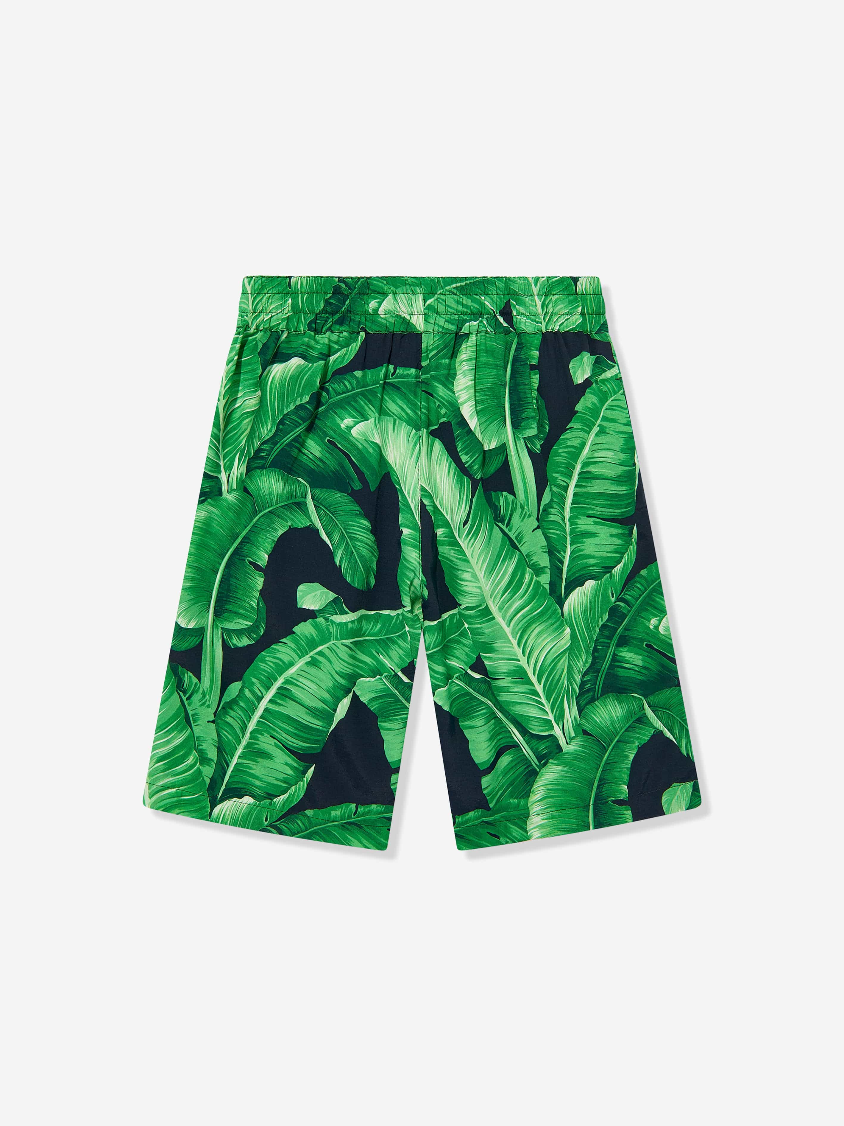 Dolce & Gabbana Boys Banana Leaf Bermuda Shorts in Green