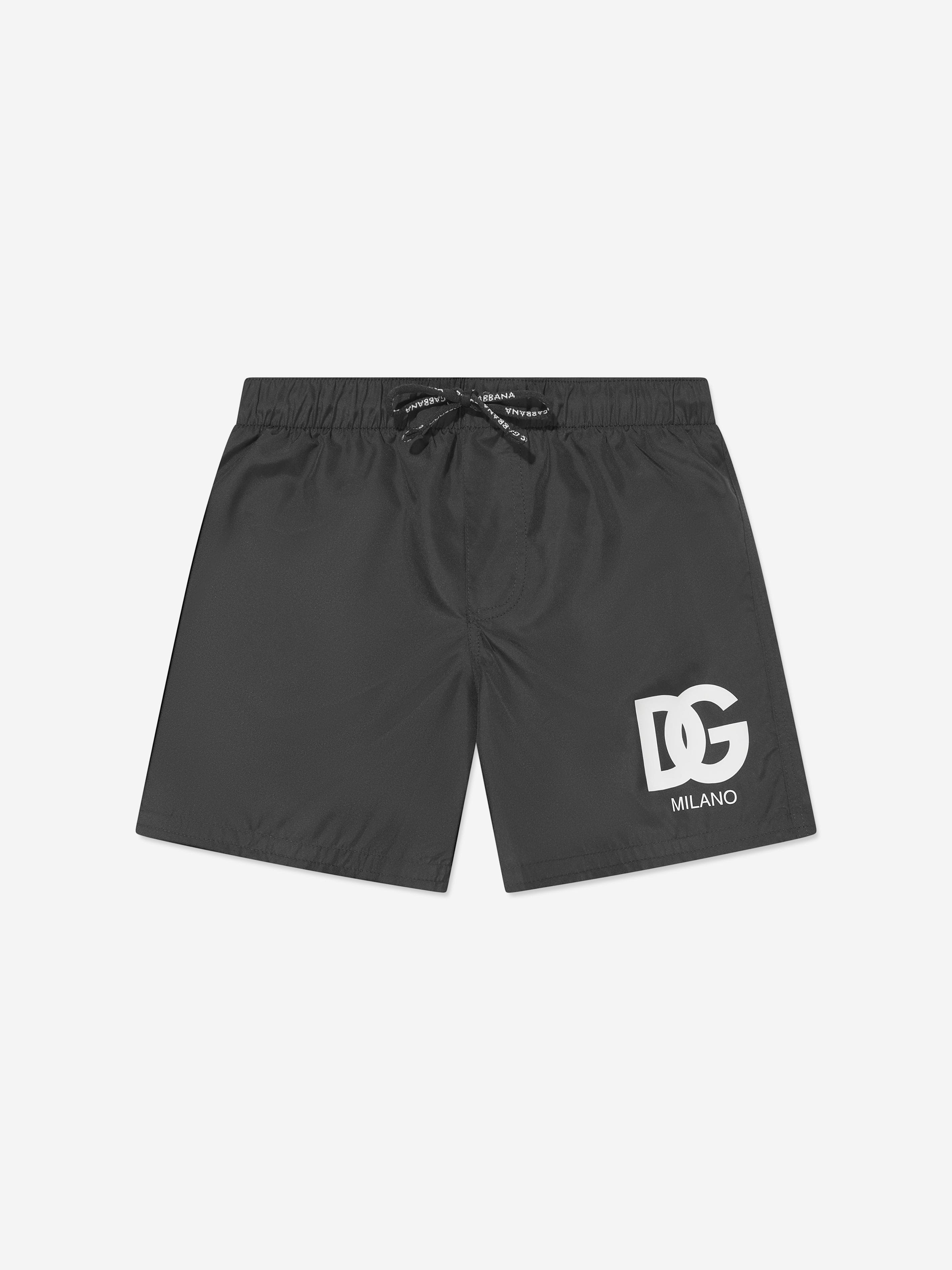 Dolce & Gabbana Boys Logo Swim Shorts in Black