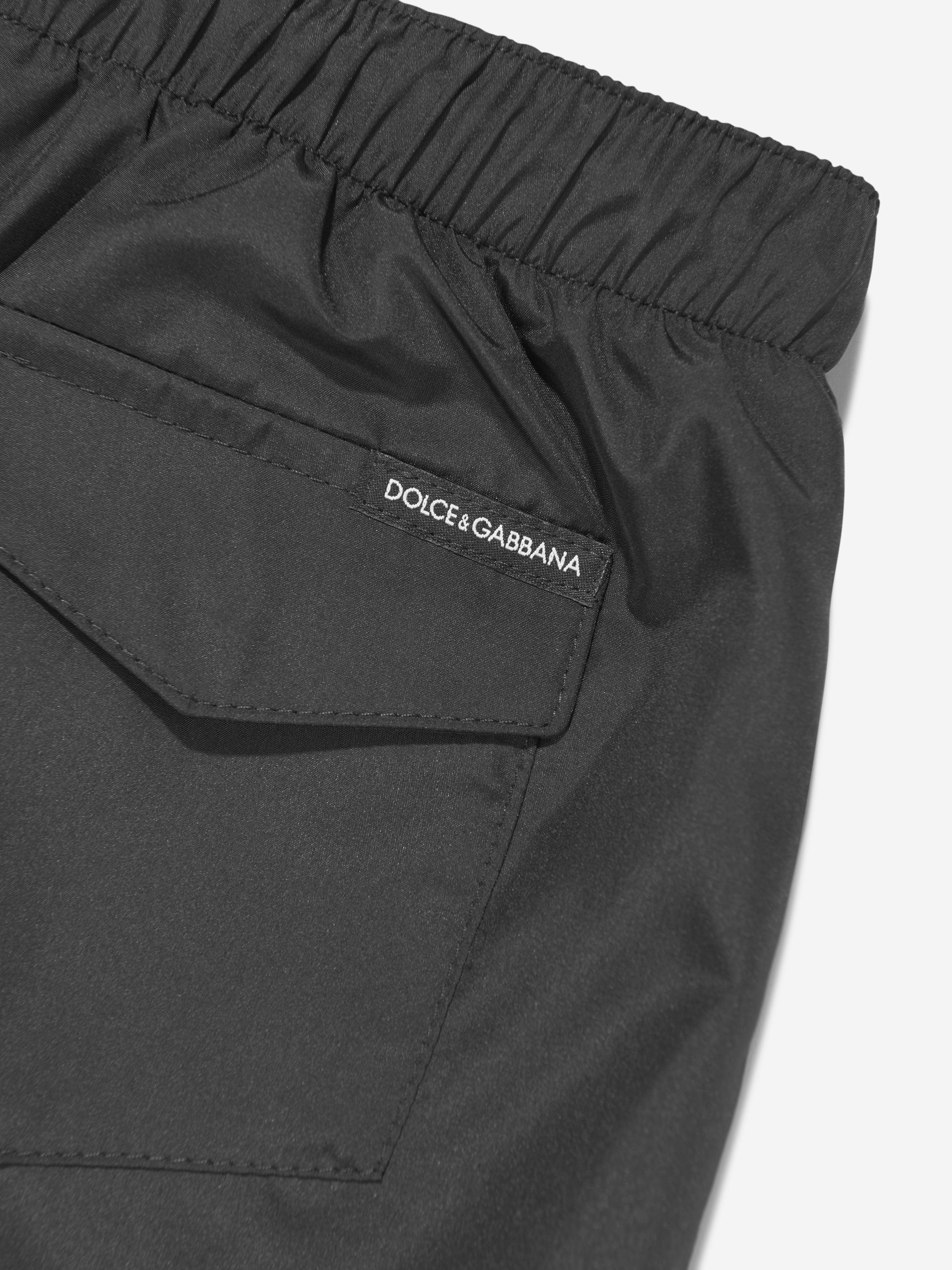 Dolce & Gabbana Boys Logo Swim Shorts in Black