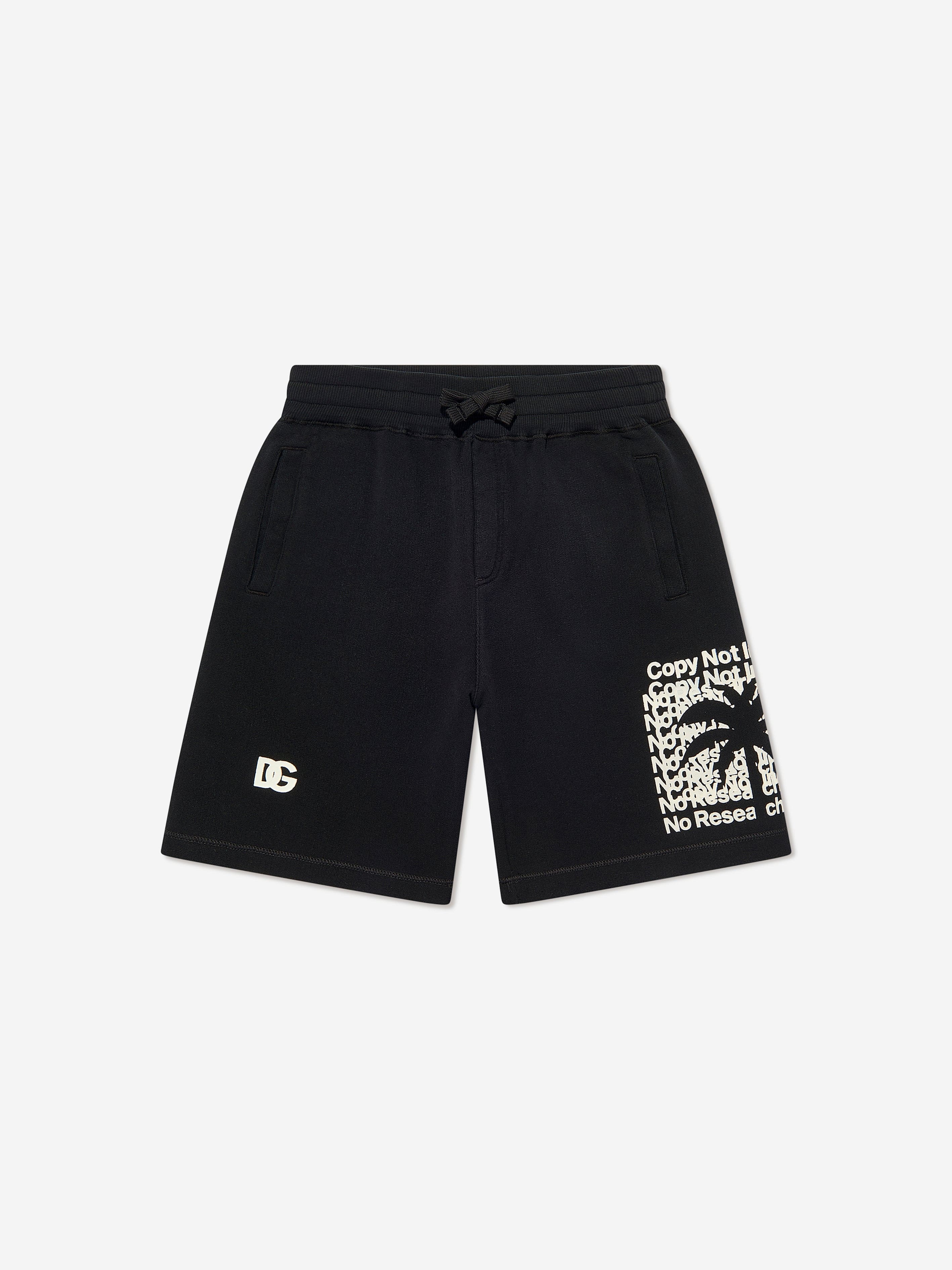 Dolce & Gabbana Boys Logo Bermuda Shorts in Black