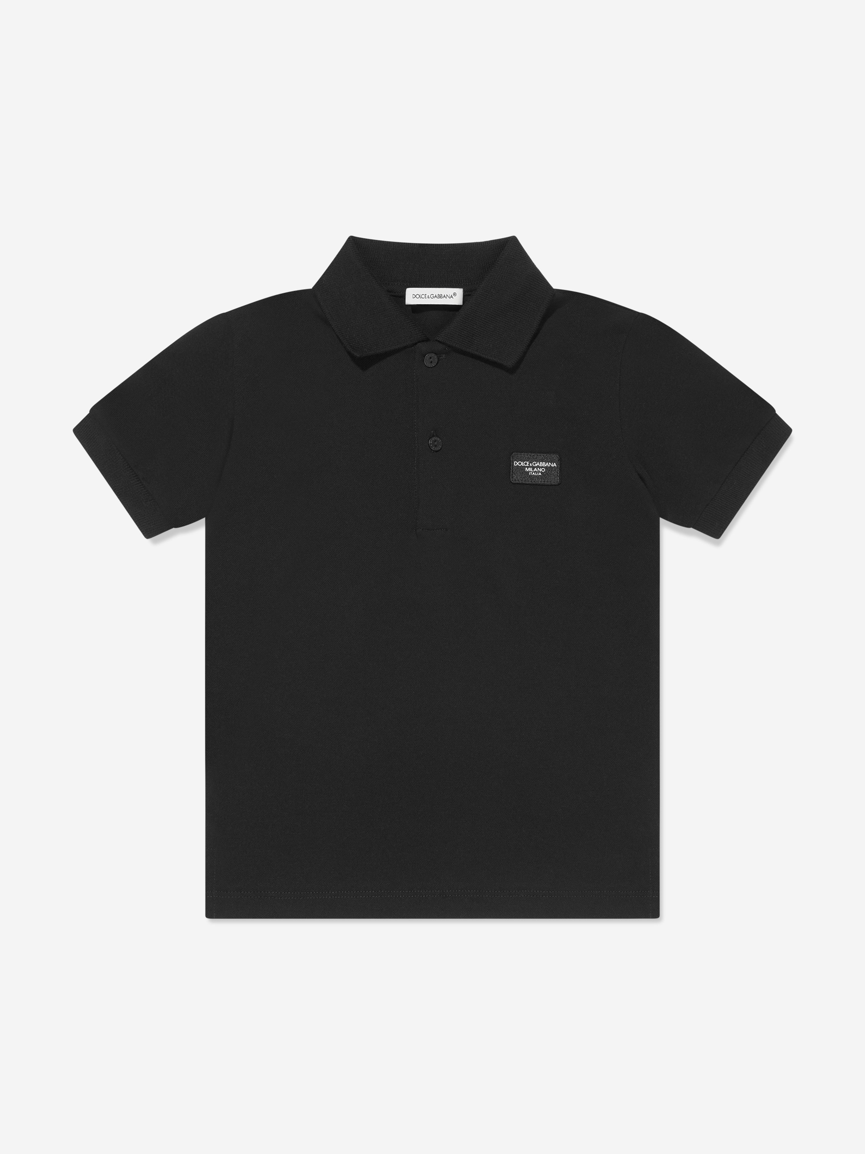 Dolce & Gabbana Boys Logo Polo Shirt in Black