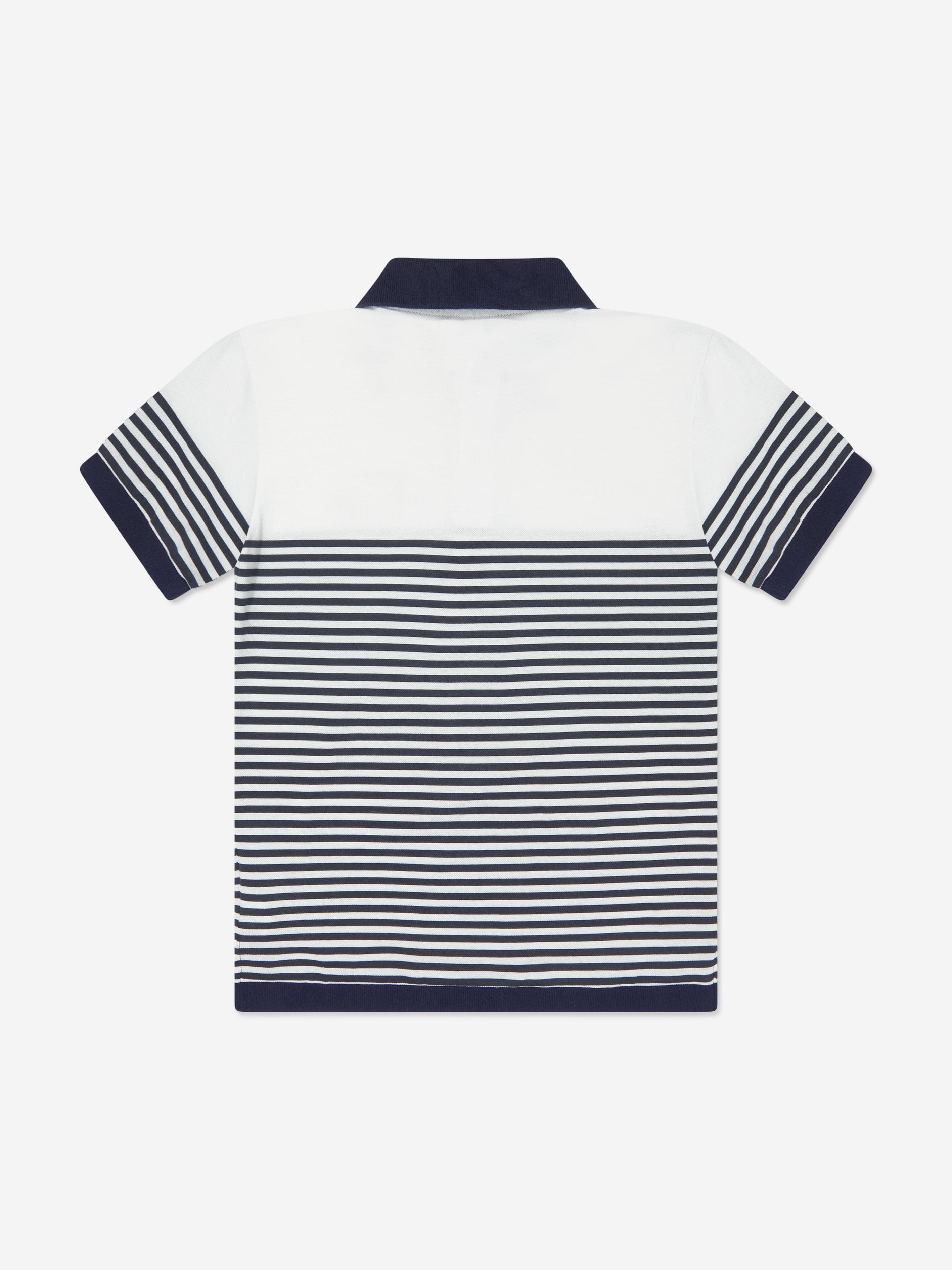 Dolce & Gabbana Boys Striped Logo Polo Shirt in Navy