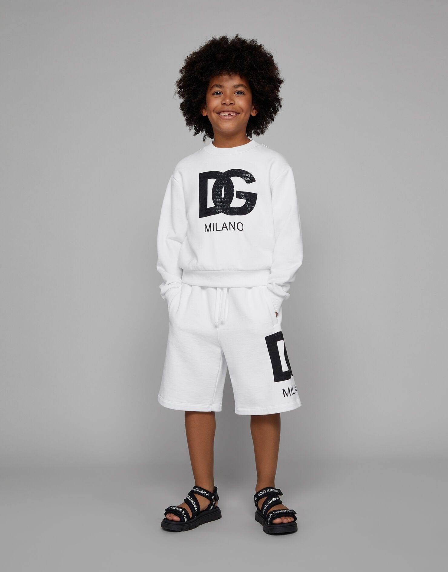 Dolce & Gabbana Boys Milano Logo Sweatshirt in White