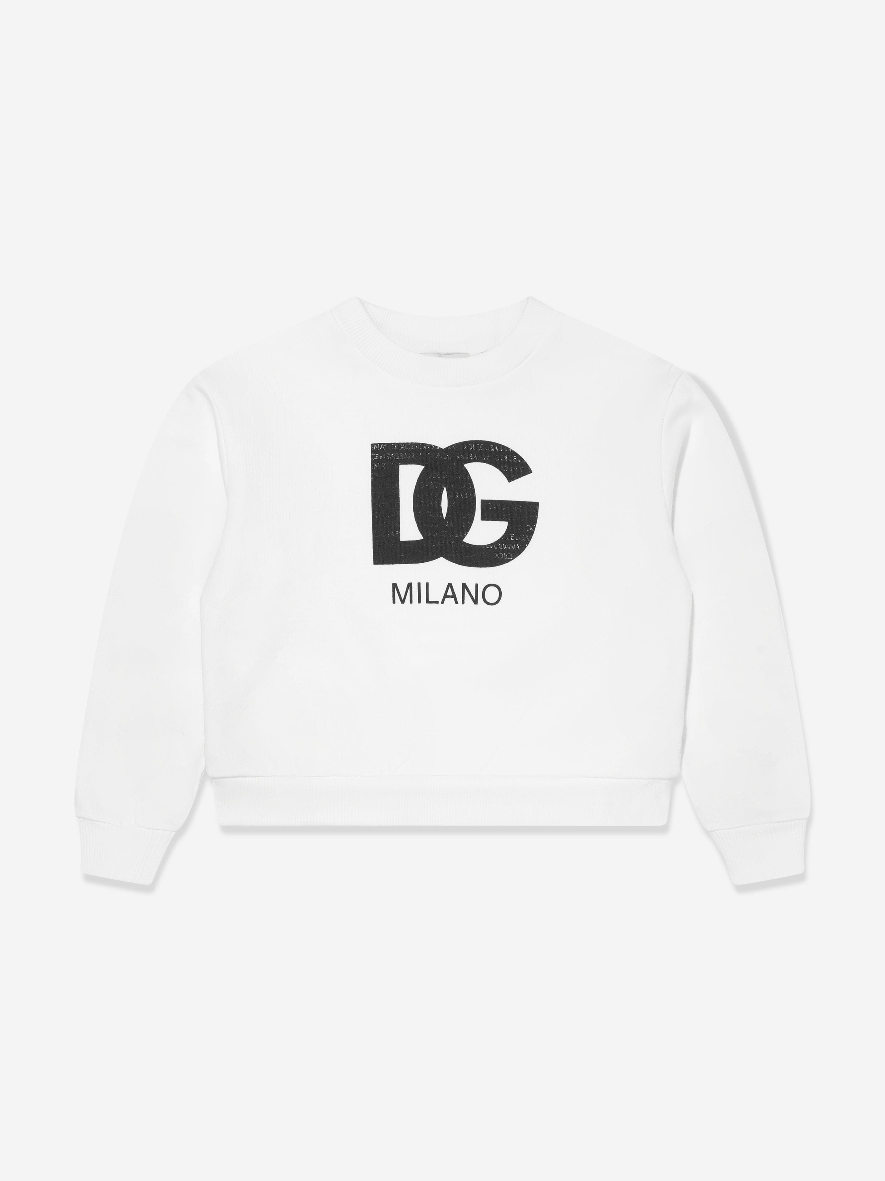 Dolce & Gabbana Boys Milano Logo Sweatshirt in White