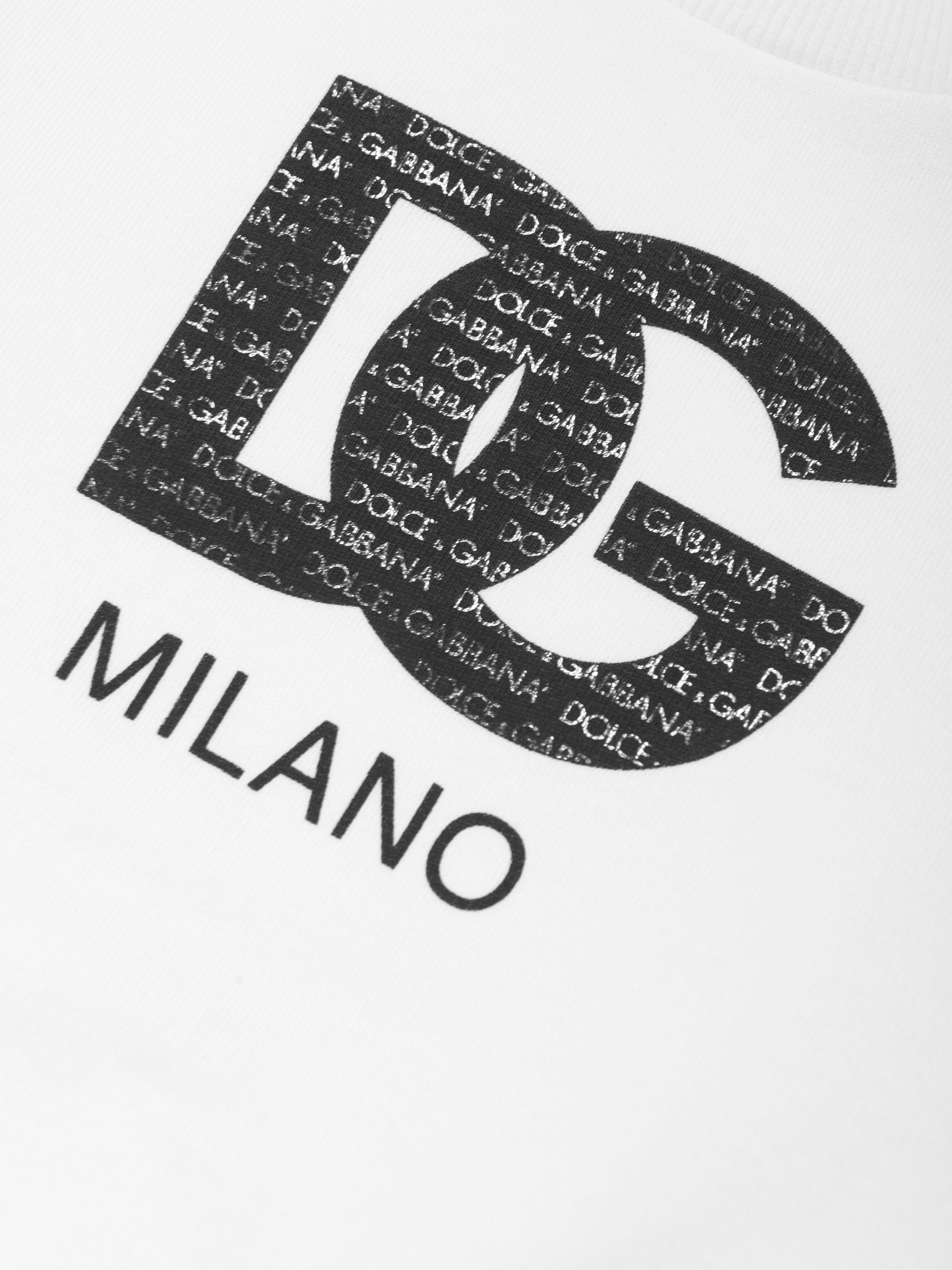 Dolce & Gabbana Boys Milano Logo Sweatshirt in White