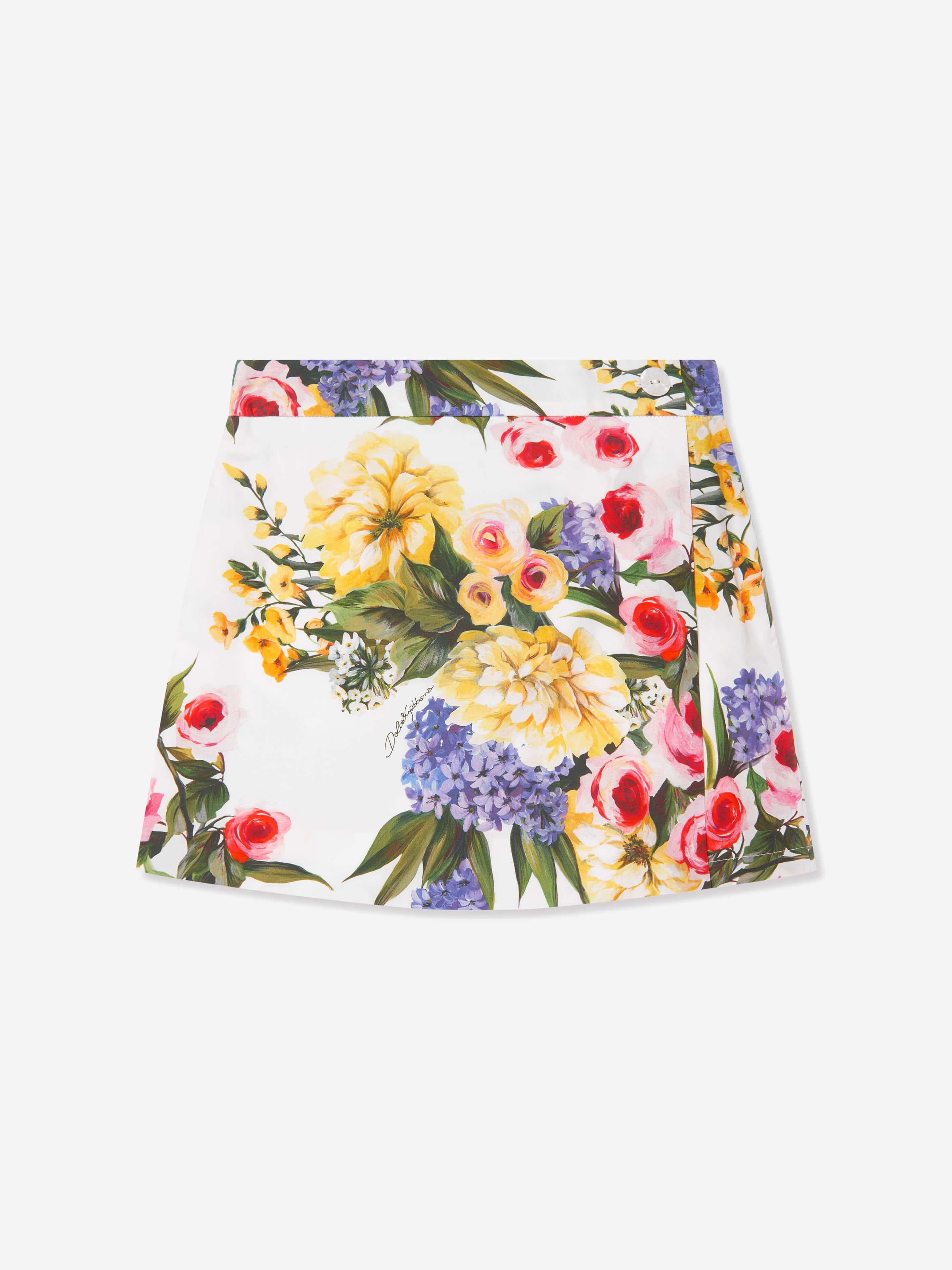 Dolce & Gabbana Girls Flower Print Skort in Multicolour