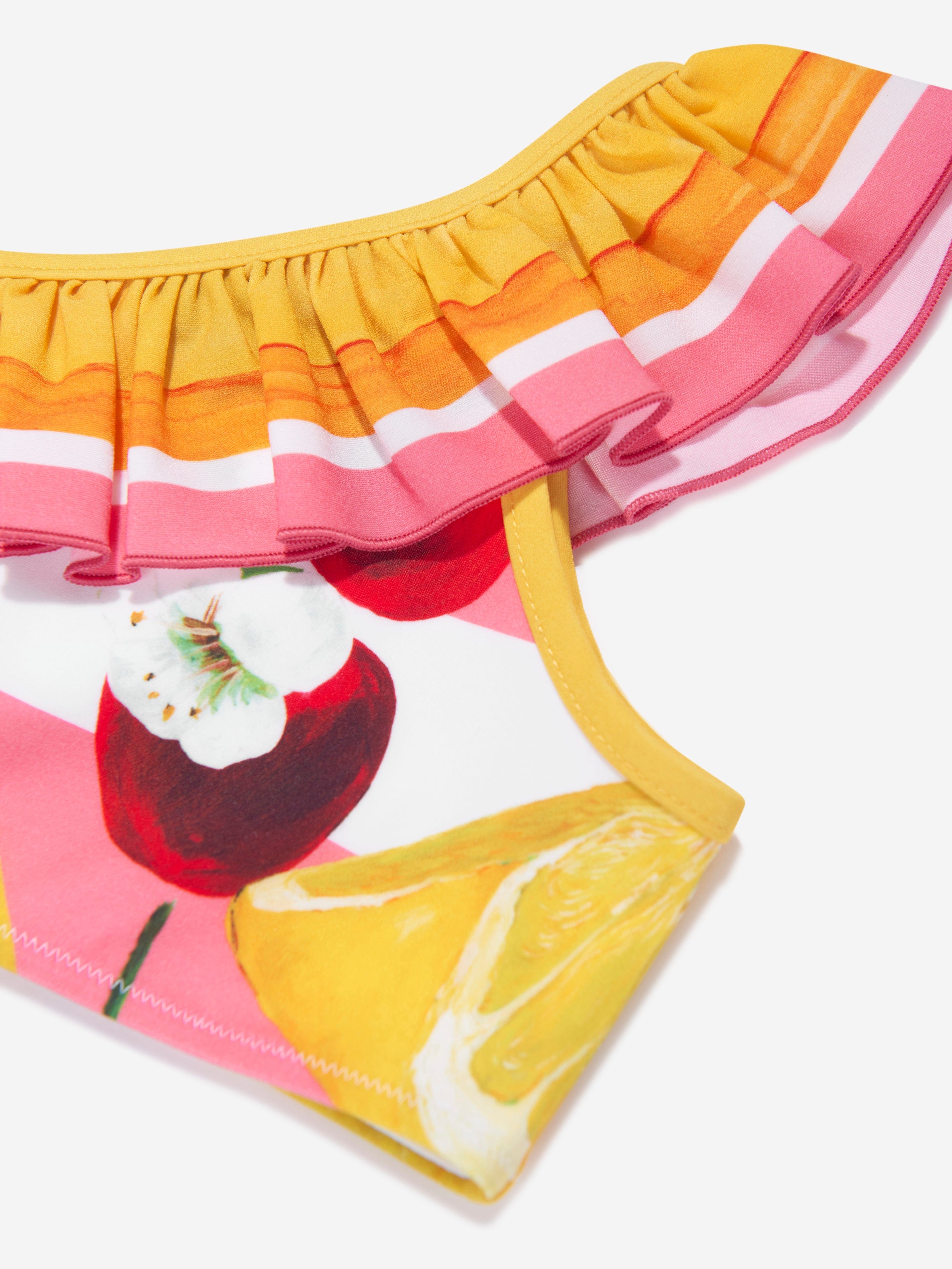 Dolce & Gabbana Girls Lemon and Cherry Bikini in Multicolour