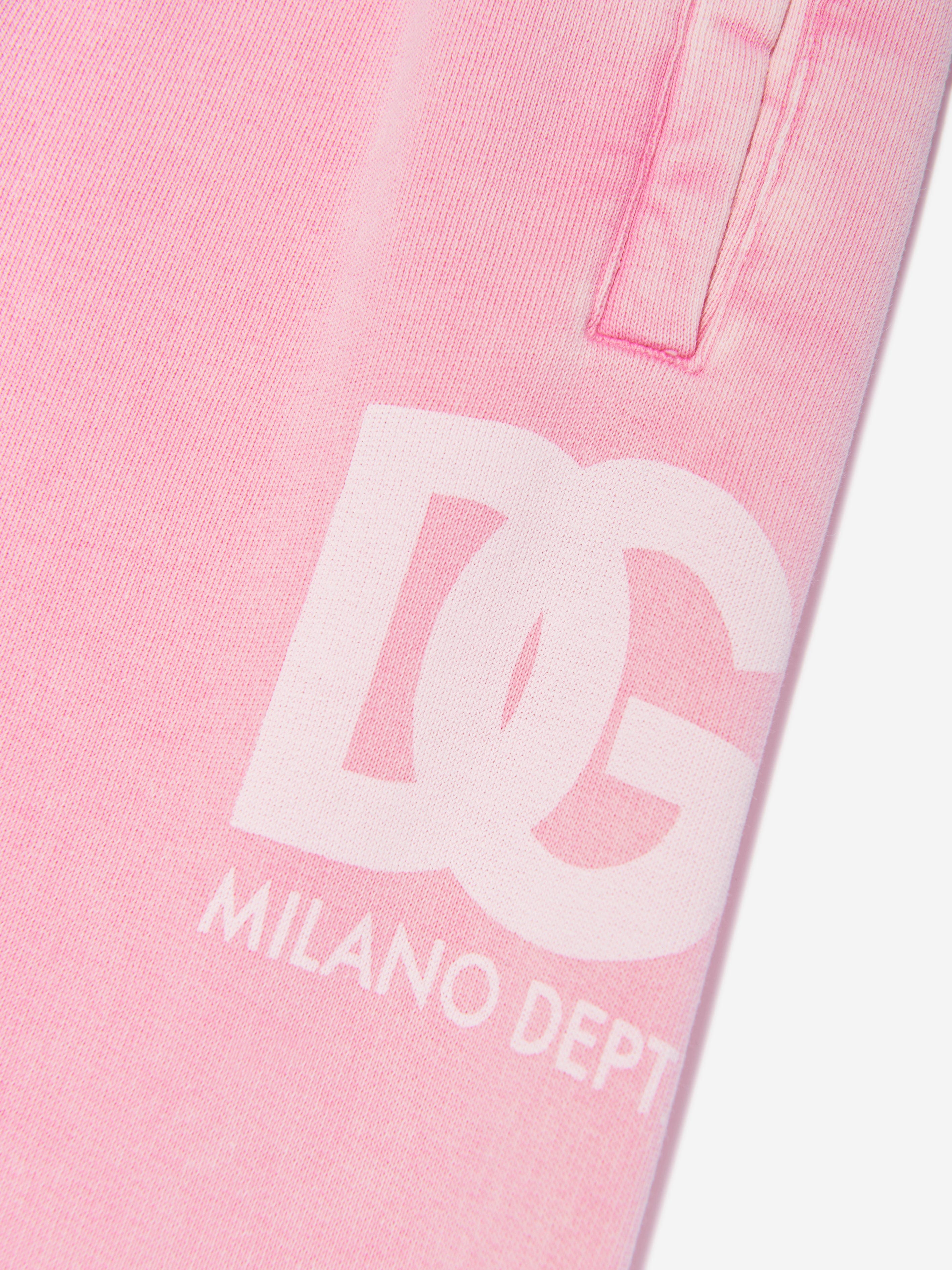 Dolce & Gabbana Girls Logo Joggers in Pink