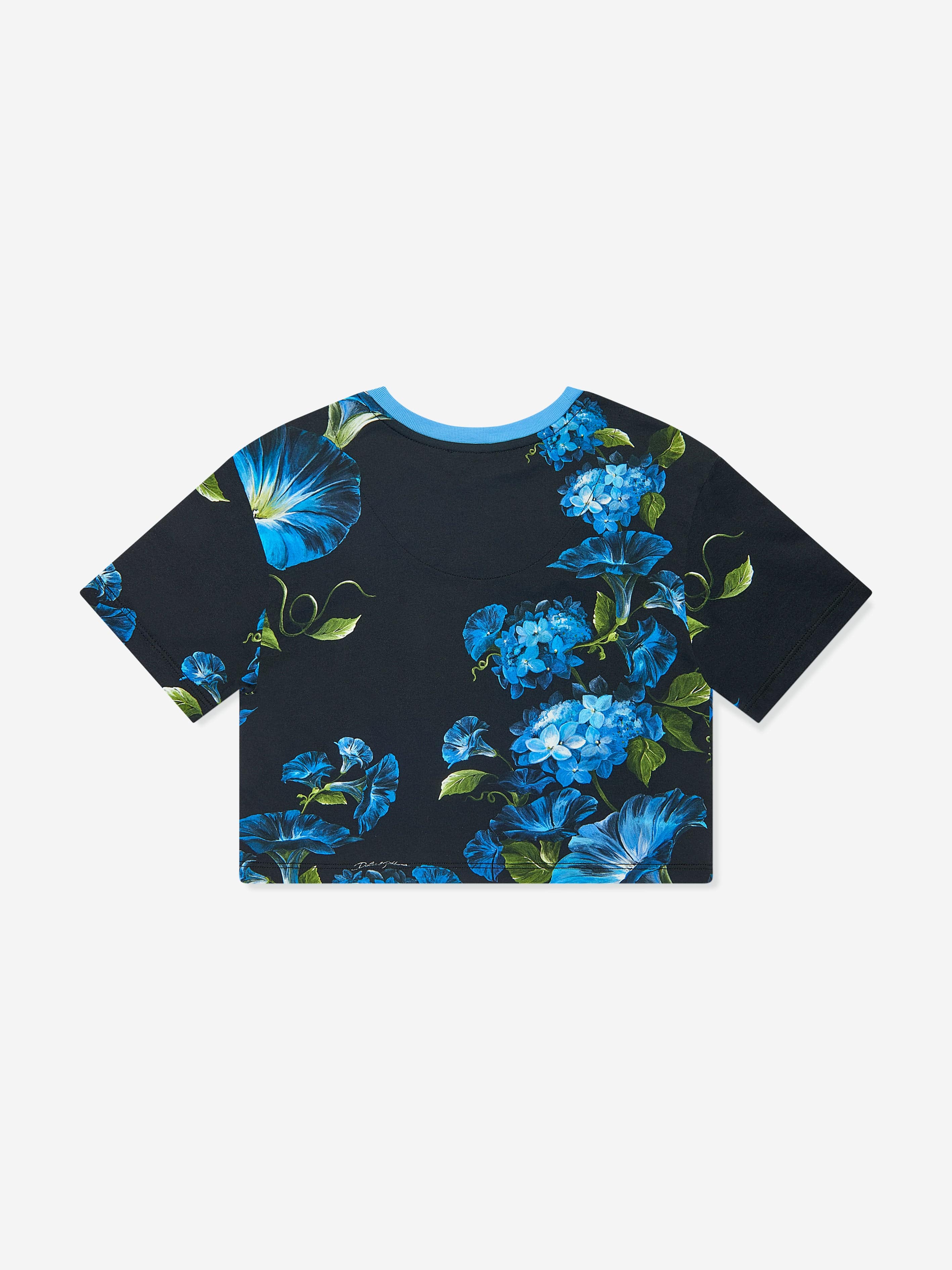 Dolce & Gabbana Girls Bell Flower Logo T-Shirt in Multicolour