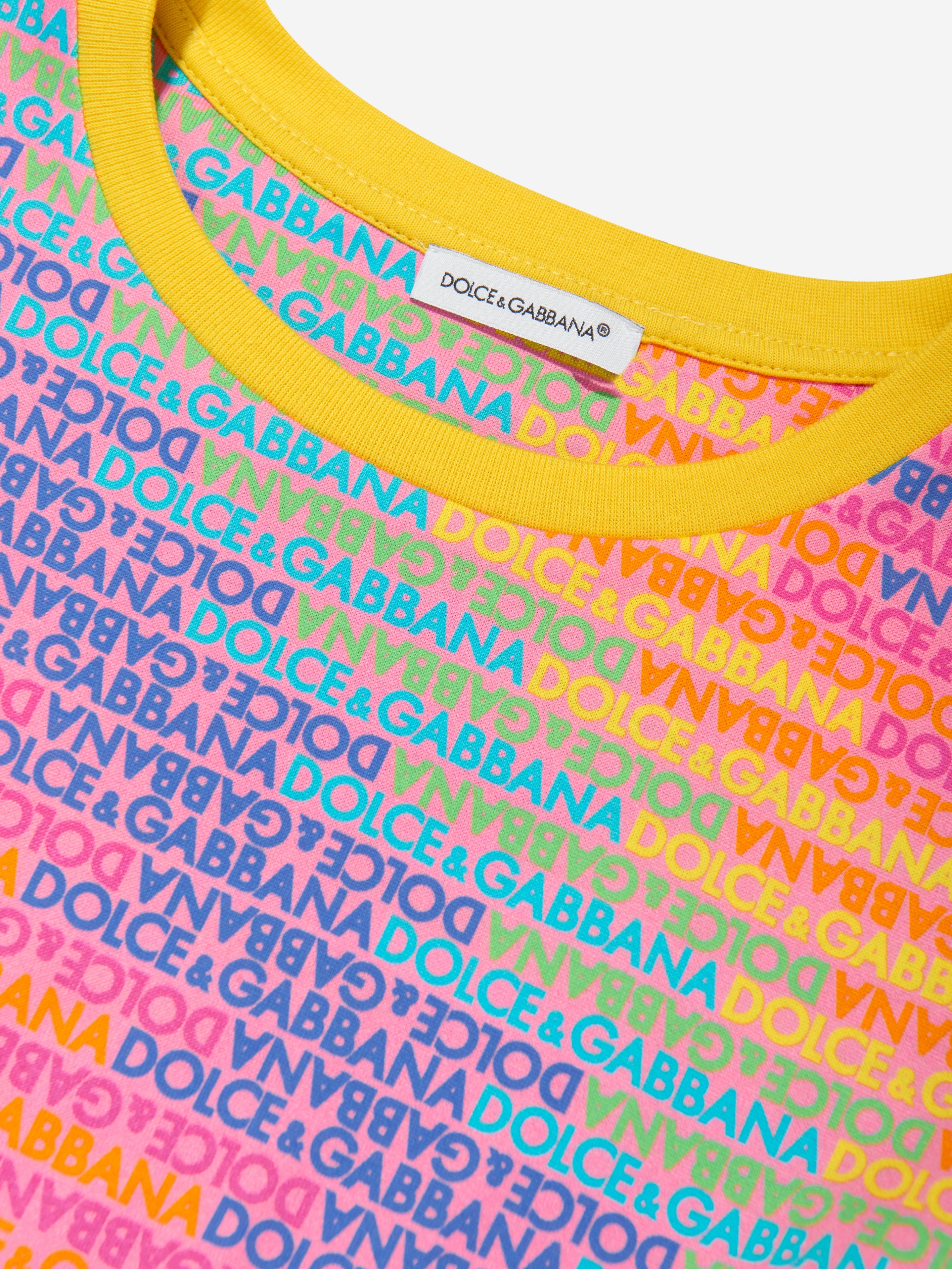 Dolce & Gabbana Girls Logomania T-Shirt in Multicolour