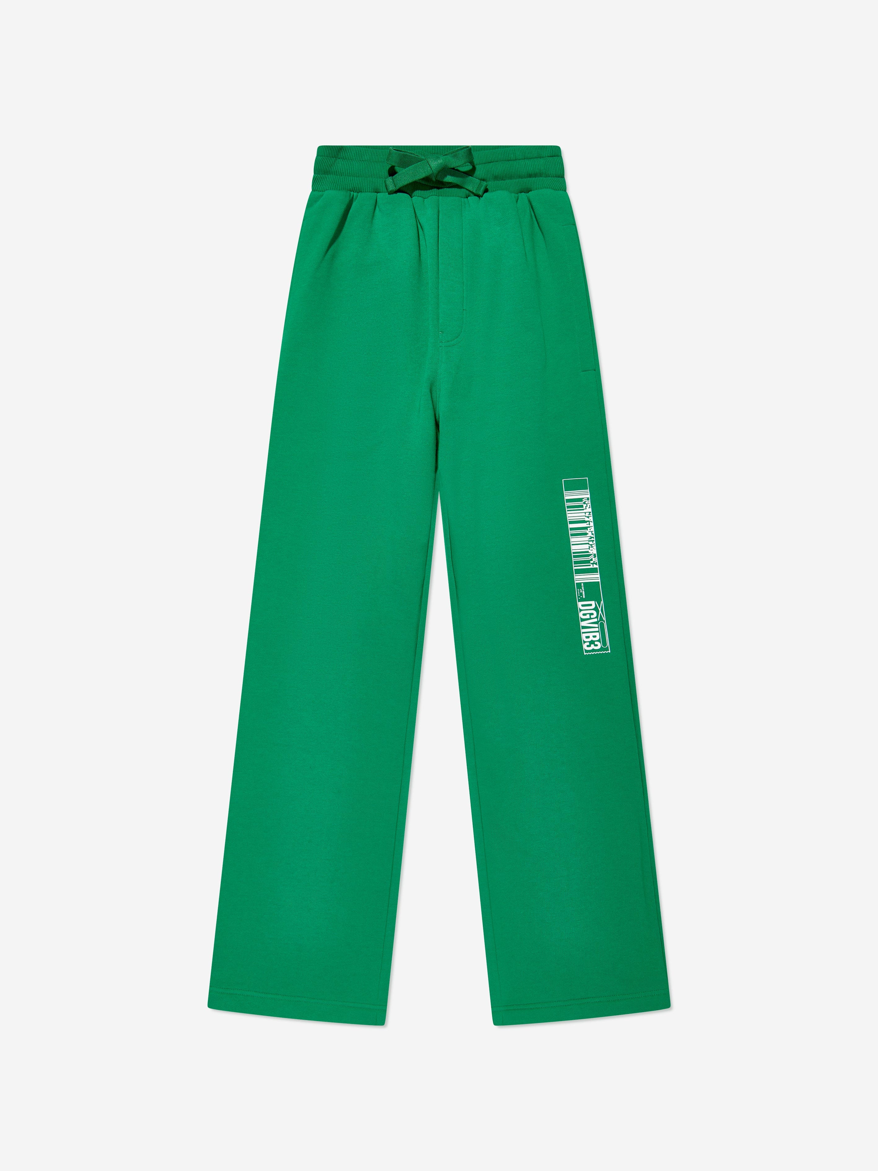 Dolce & Gabbana Boys DG Vibe Joggers in Green