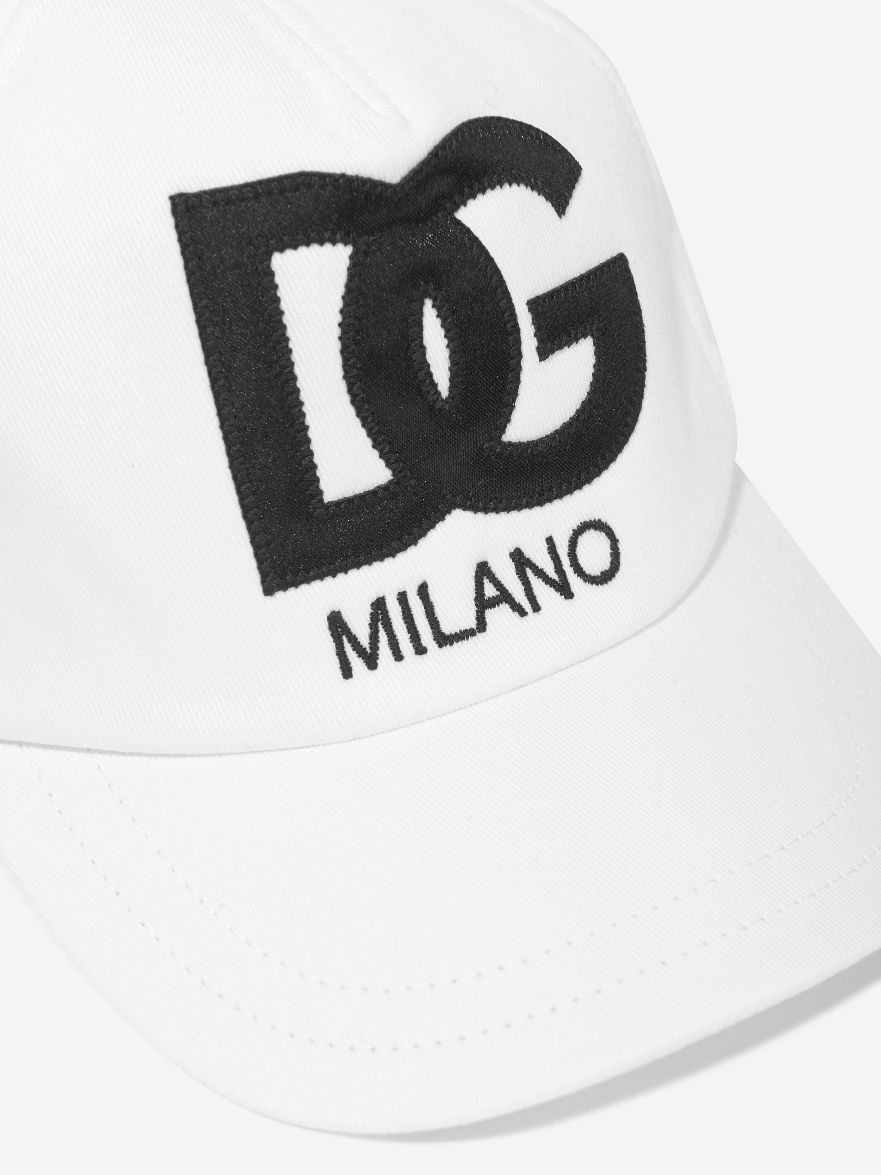 Dolce & Gabbana Boys Embroidered Logo Cap in White