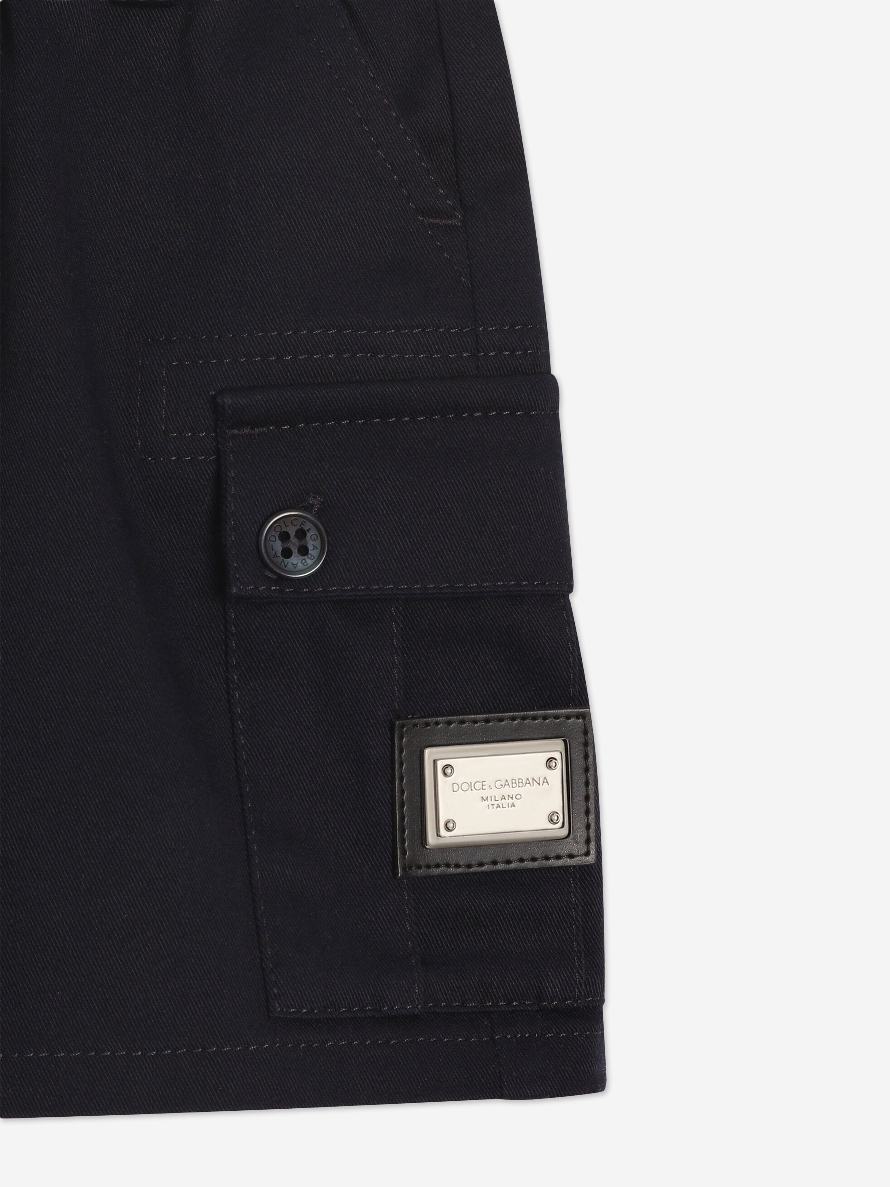 Dolce & Gabbana Baby Boys Cargo Shorts in Navy