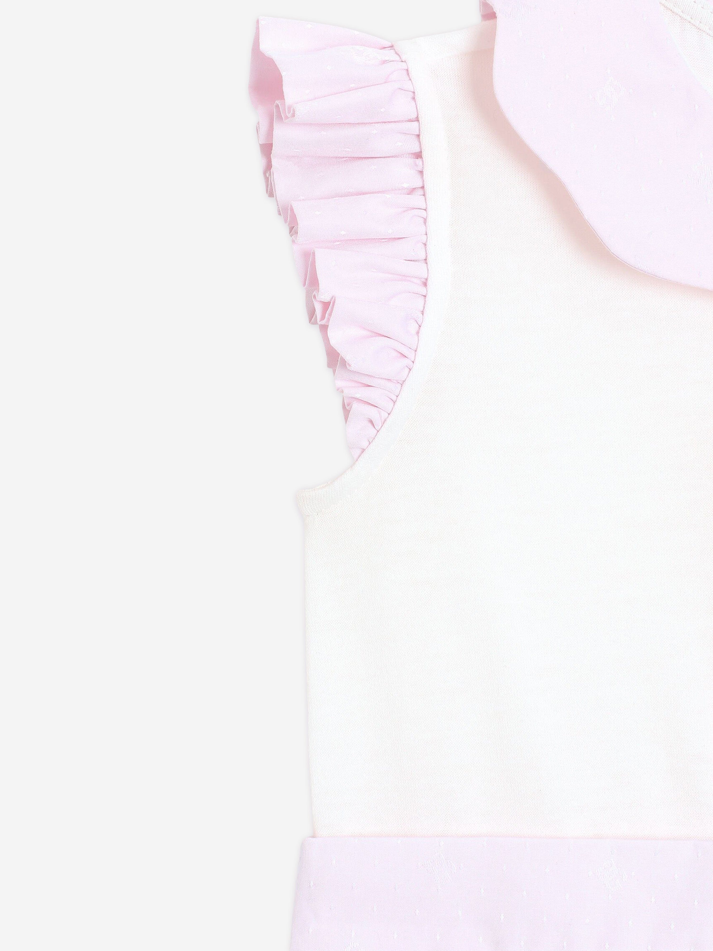 Dolce & Gabbana Baby Girls Embroidered Romper in Pink