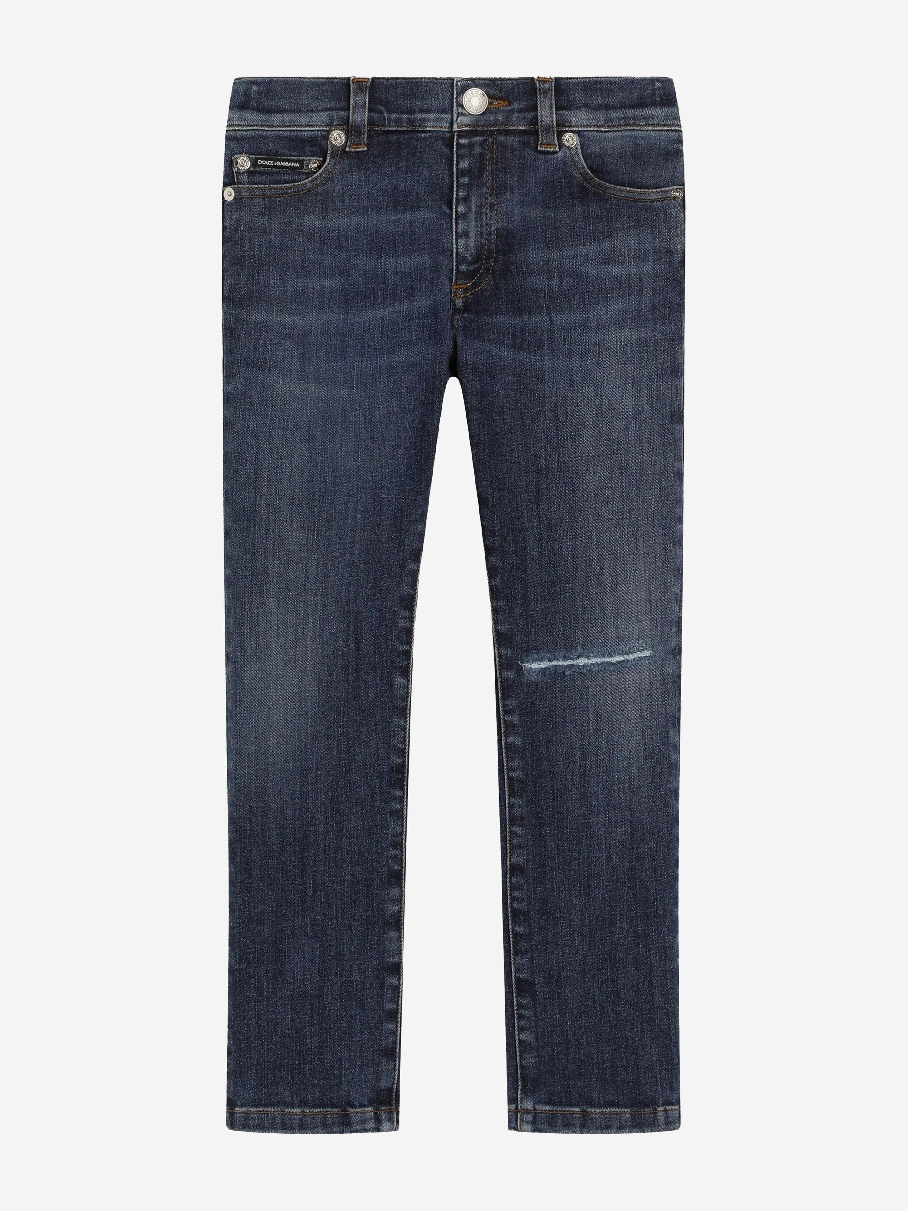 Dolce & Gabbana Boys Slim Fit Jeans in Blue