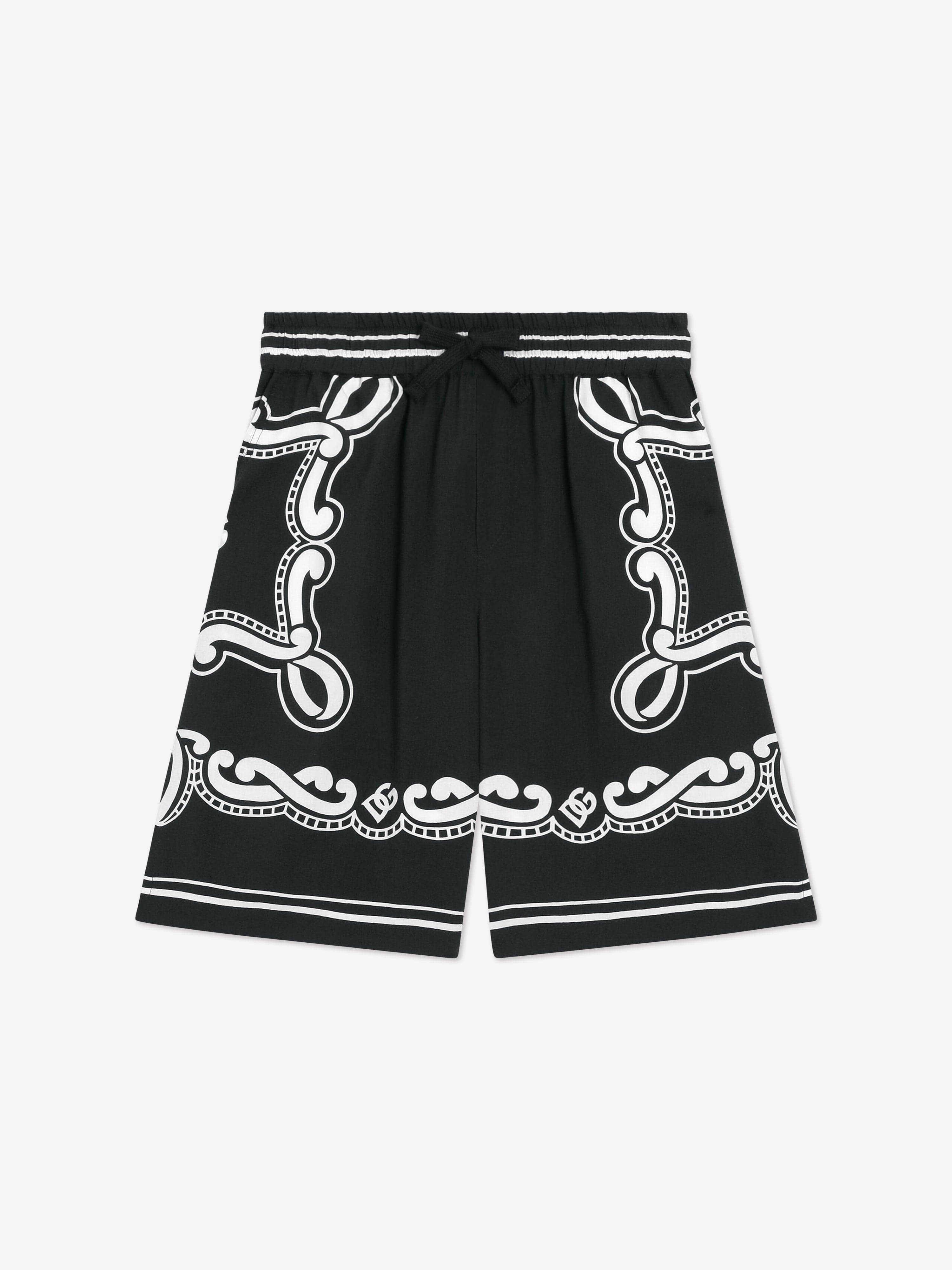 Dolce & Gabbana Boys Bandana Bermuda Shorts in Black