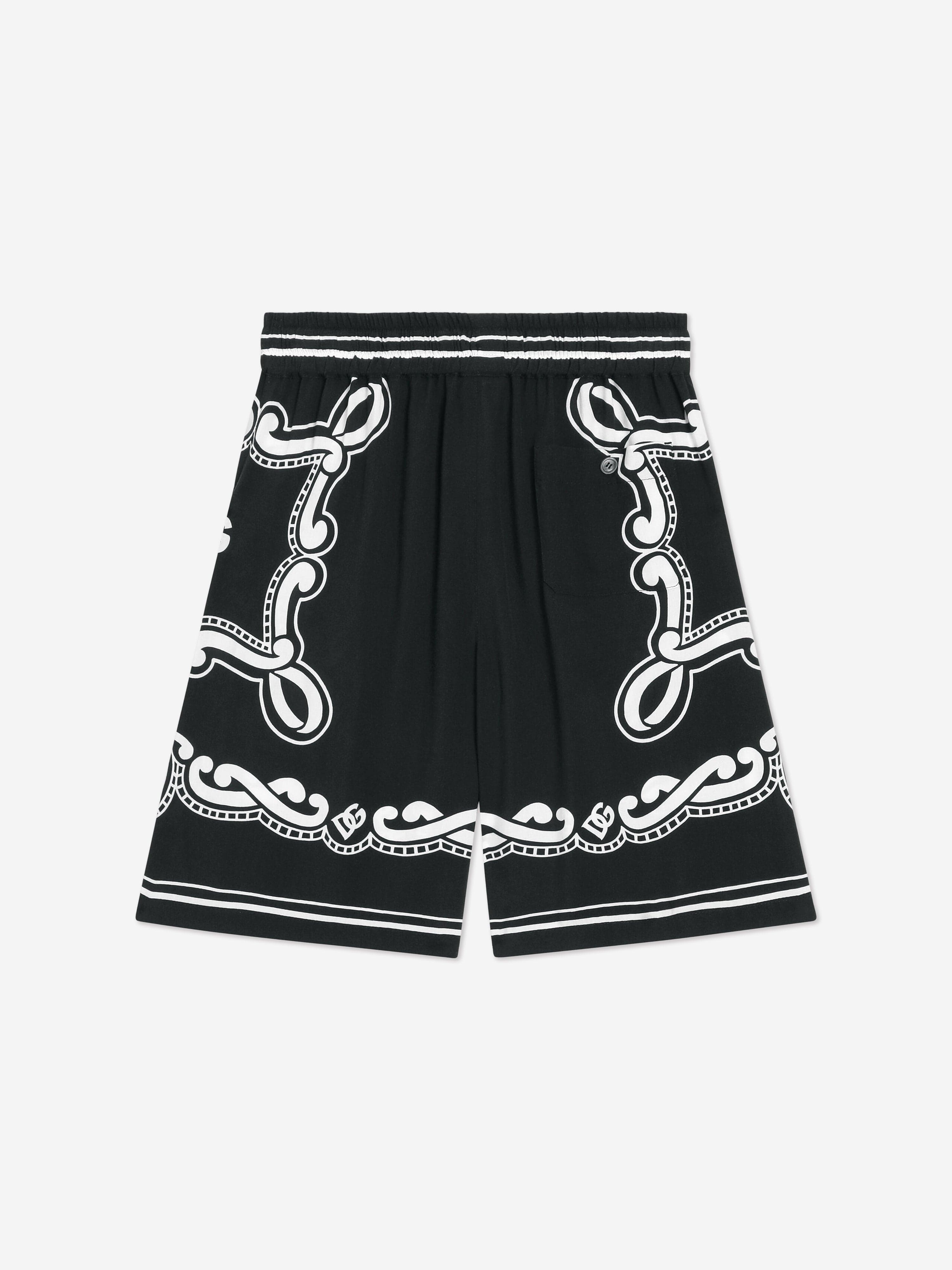 Dolce & Gabbana Boys Bandana Bermuda Shorts in Black