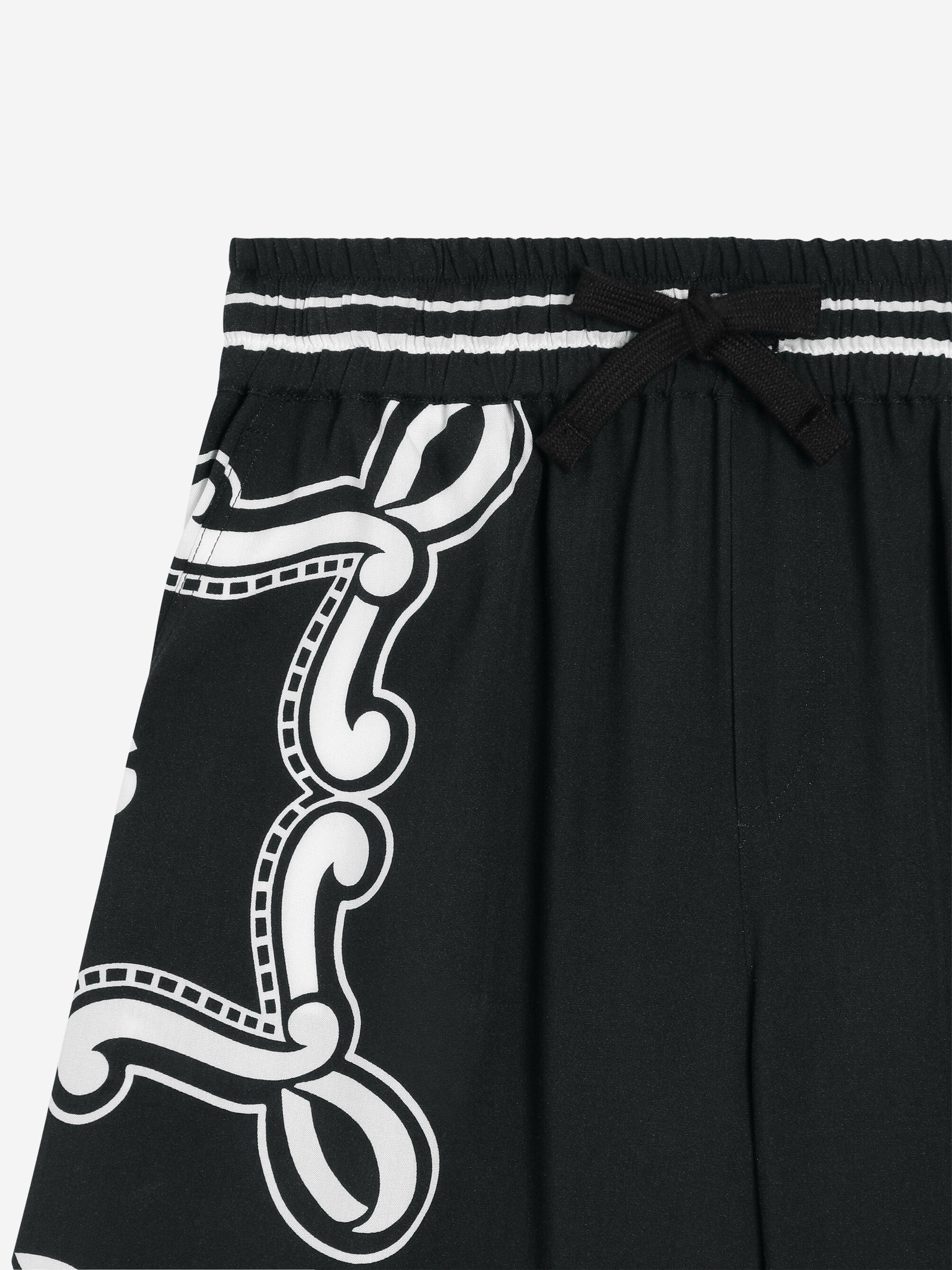 Dolce & Gabbana Boys Bandana Bermuda Shorts in Black