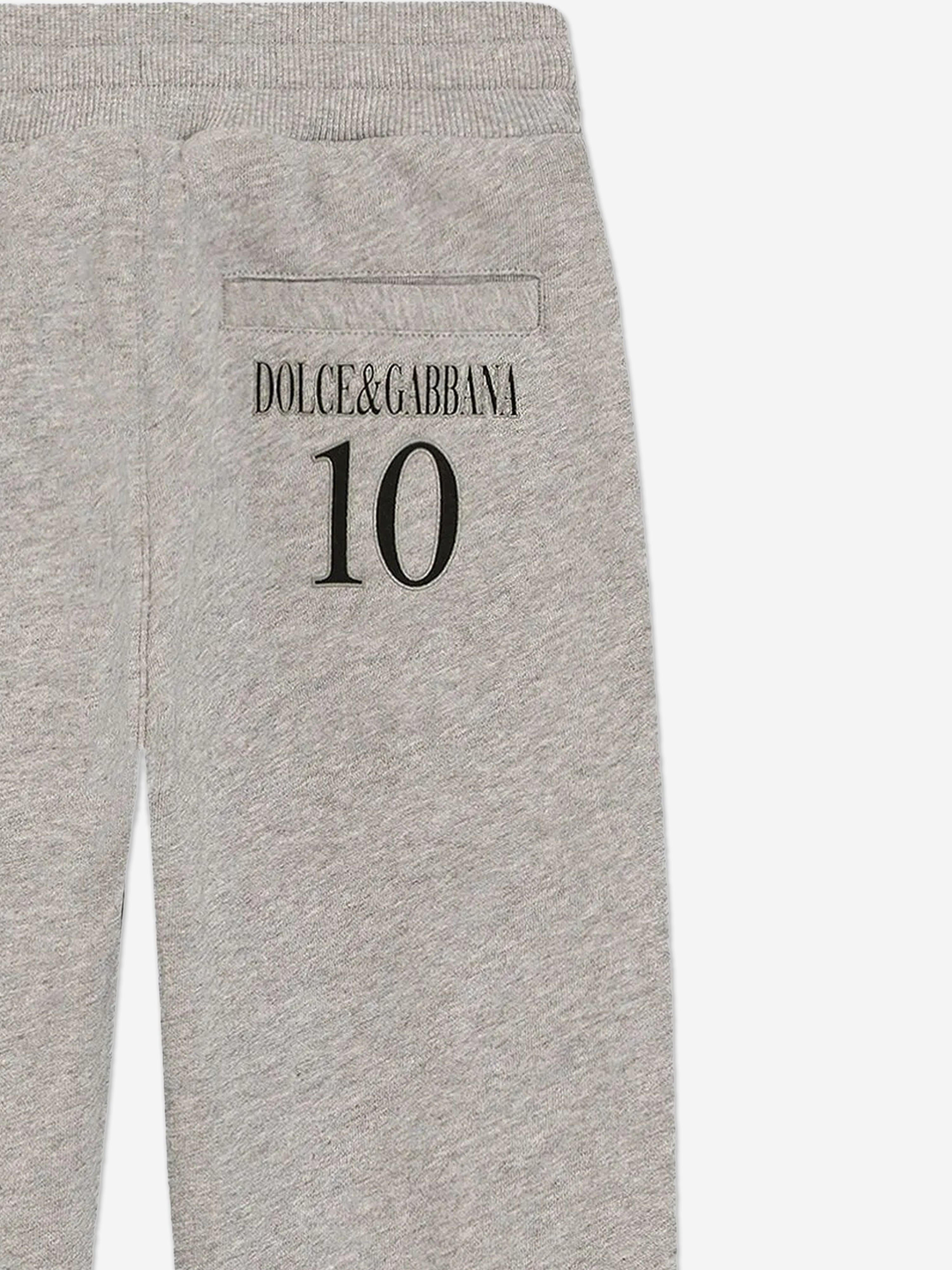 Dolce & Gabbana Boys Logo Joggers in Grey