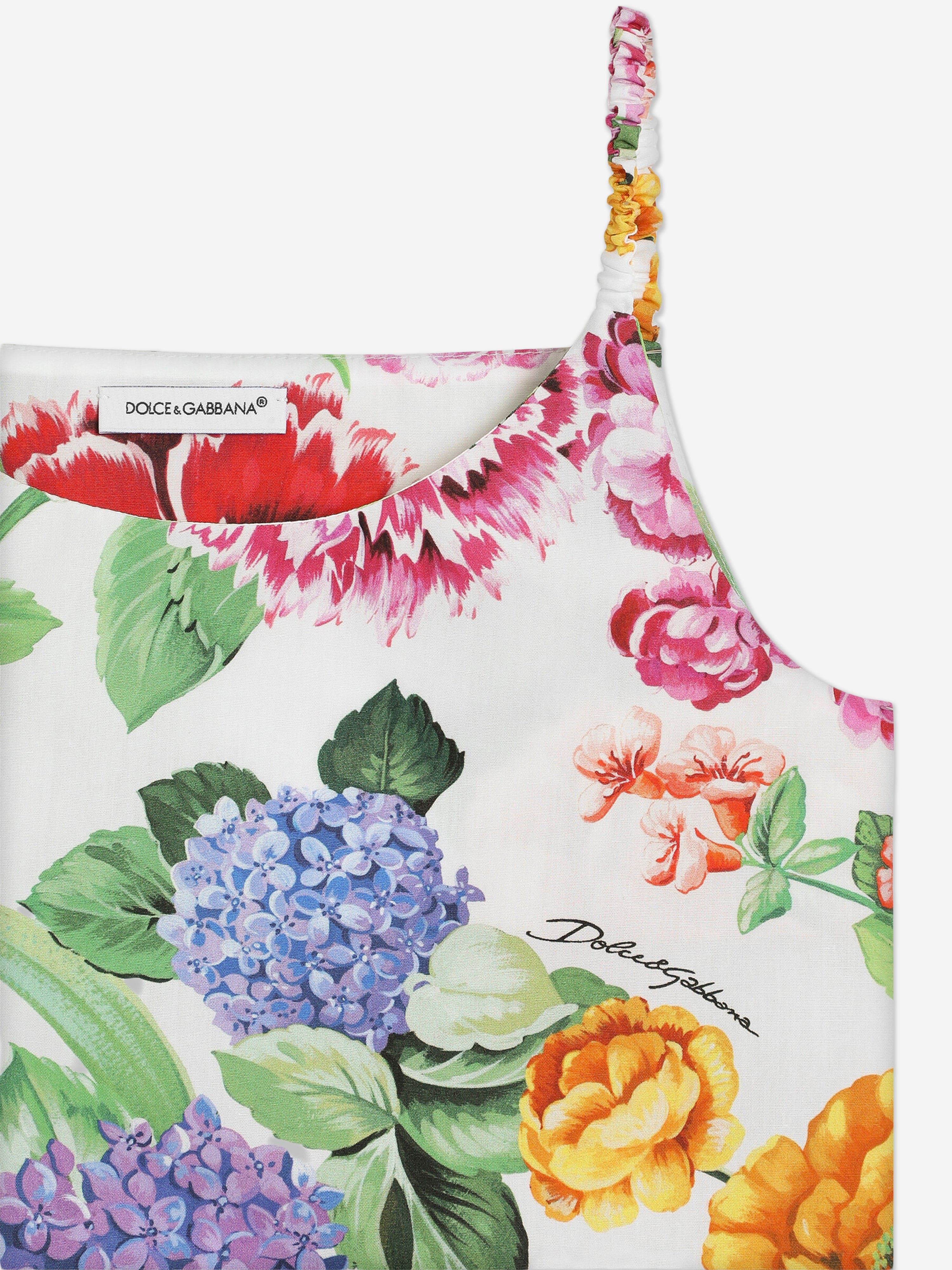 Dolce & Gabbana Girls Floral Print Short Set in Multicolour