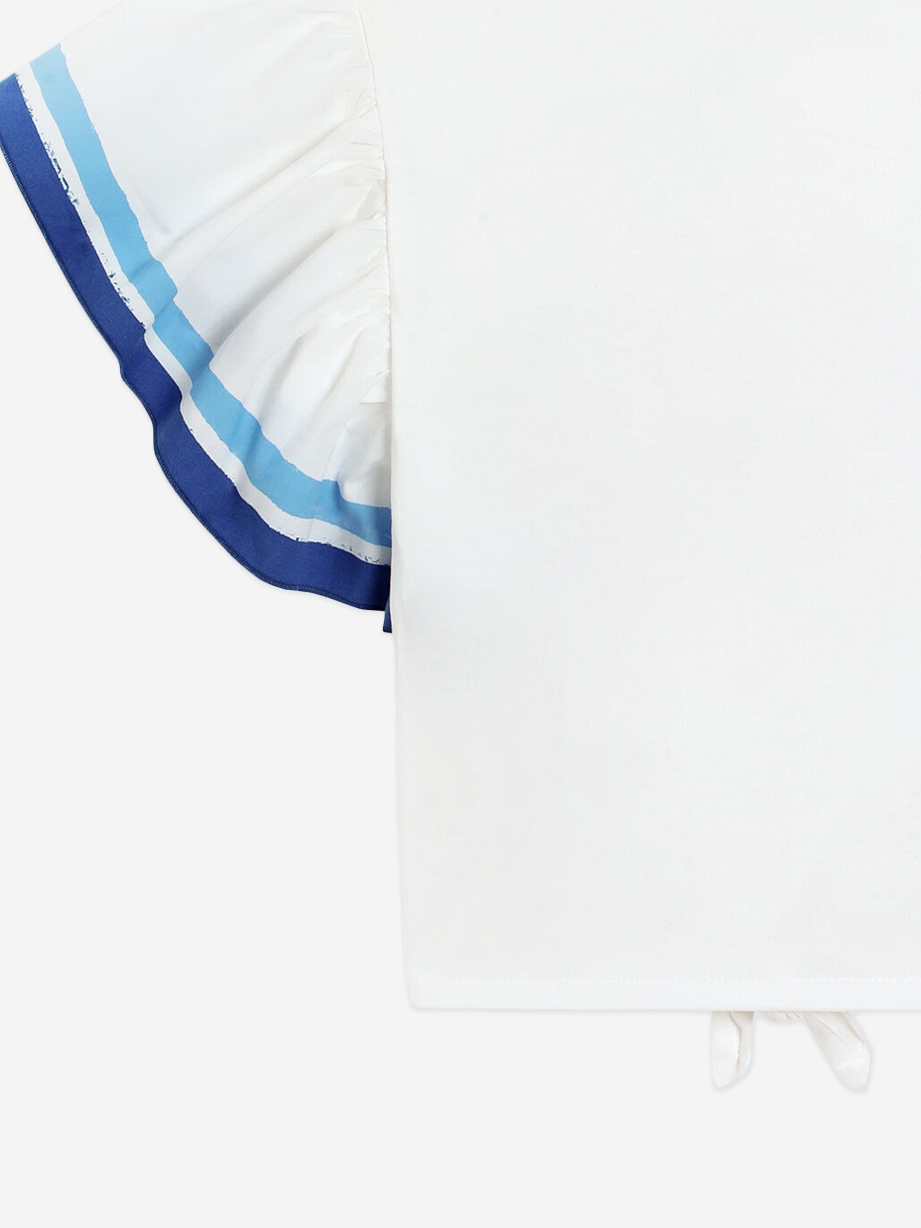 Dolce & Gabbana Girls Butterfly Logo Top in White