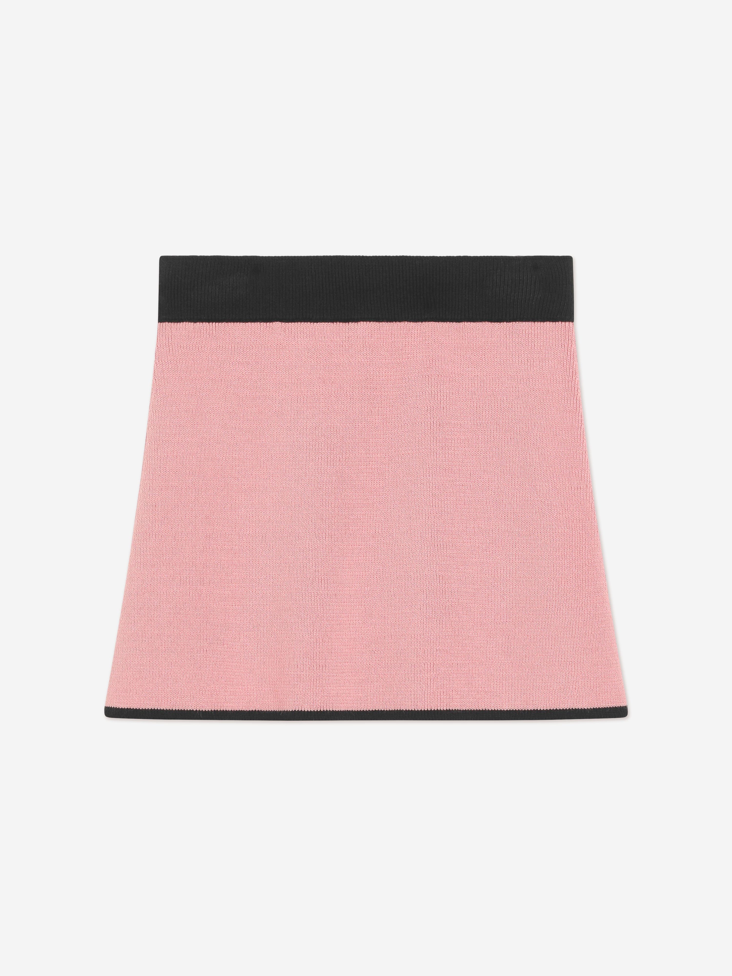 Dolce & Gabbana Girls Cashmere Logo Skirt in Pink