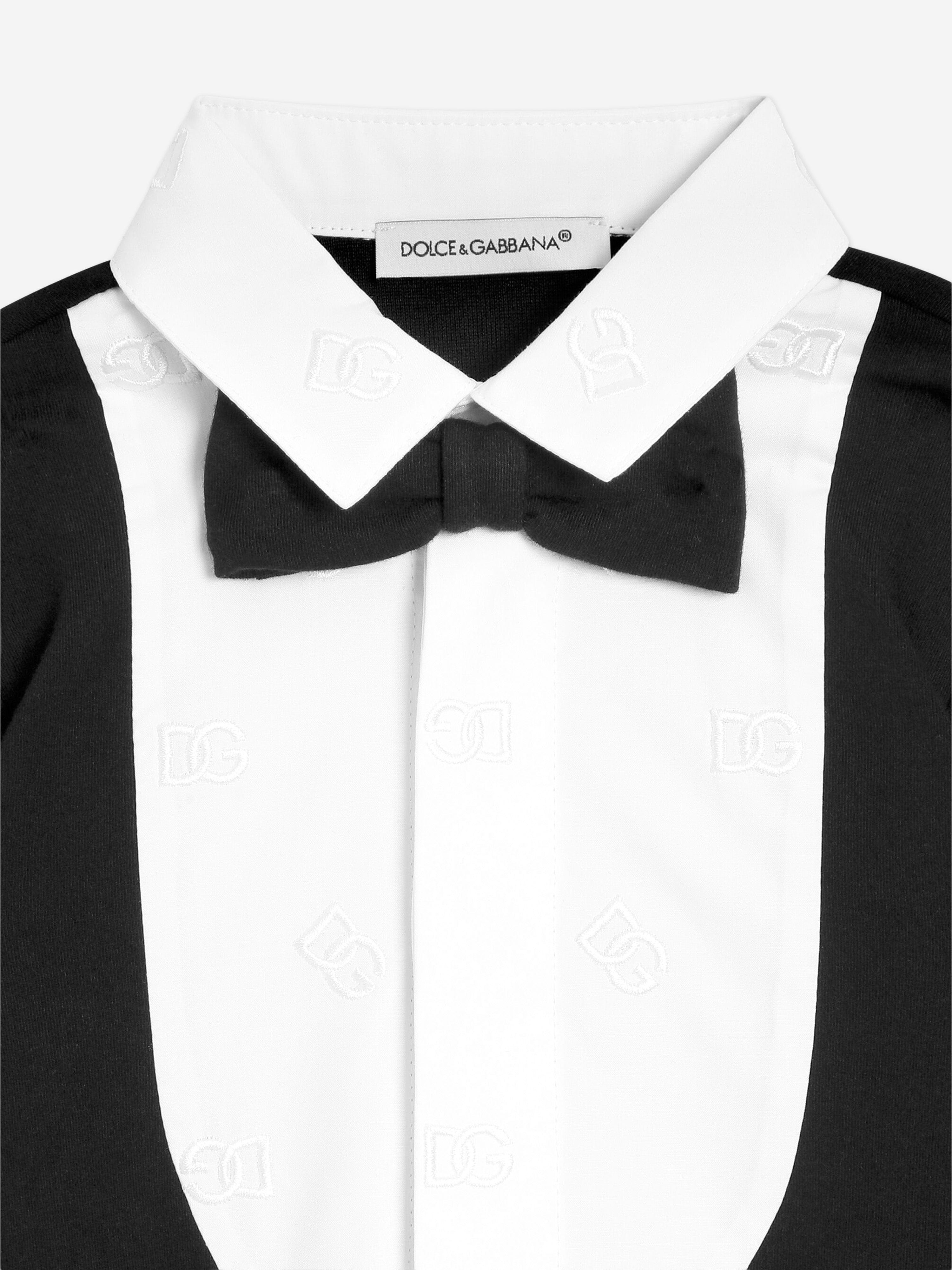 Dolce & Gabbana Baby Boys Tuxedo Babygrow in Black