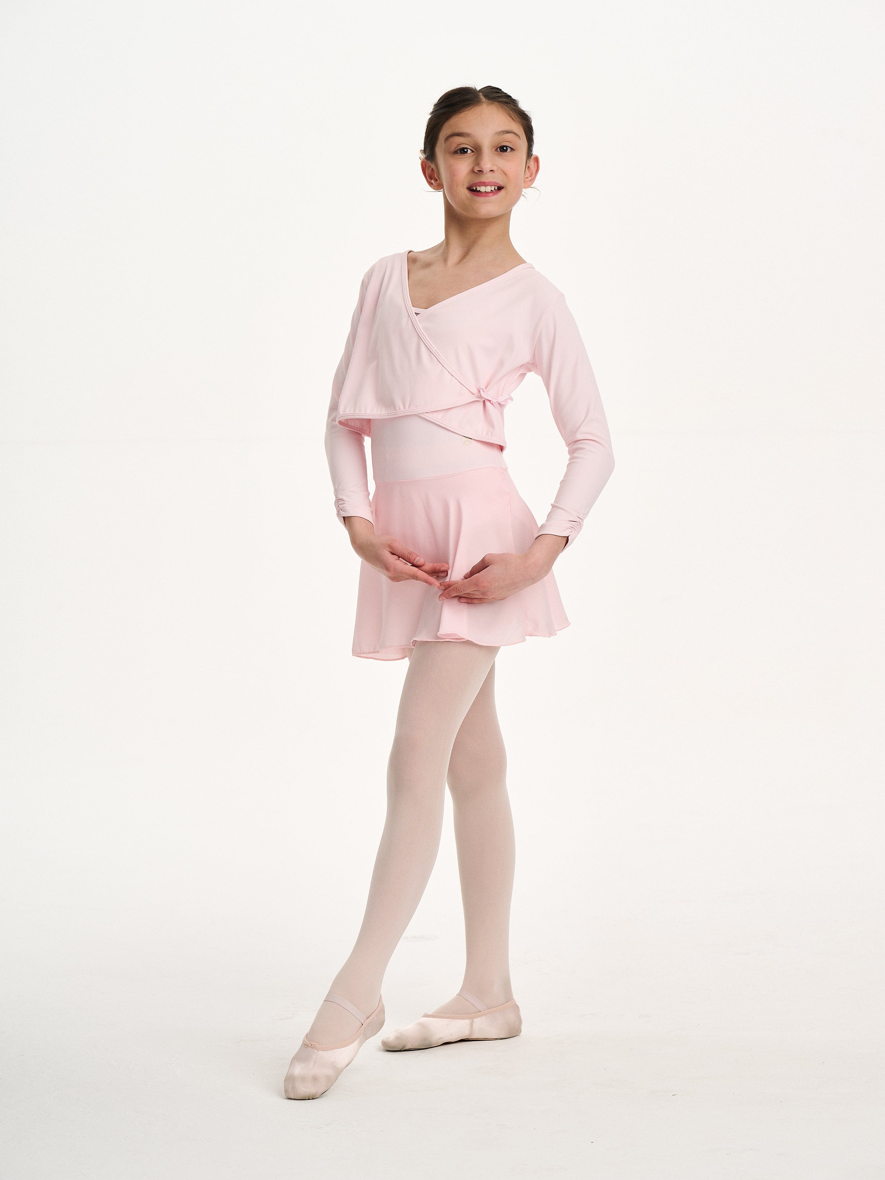 Danskin Girls Rhythm Wrap Top in Pink