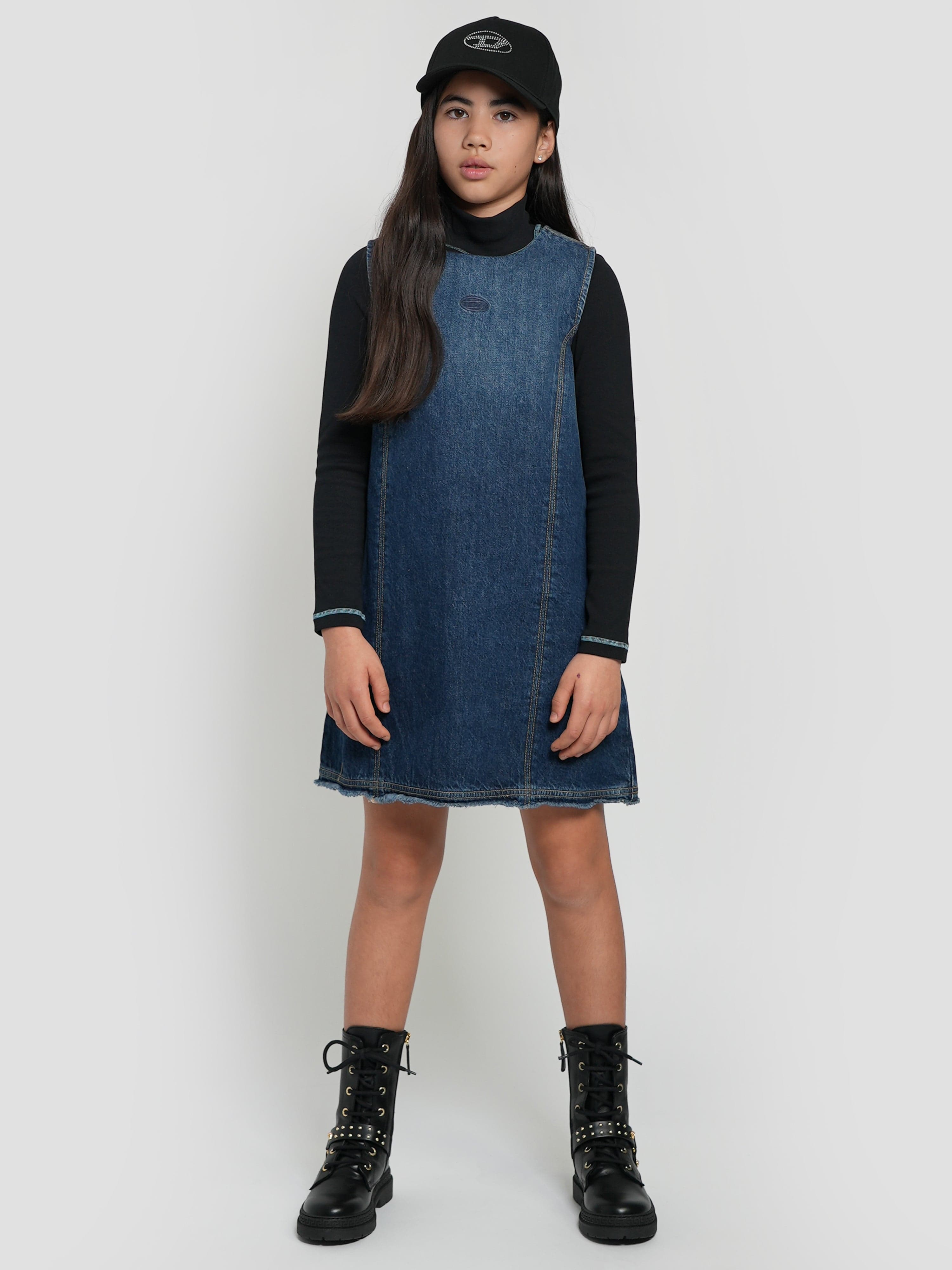 Diesel Girls Destar Denim Dress in Blue