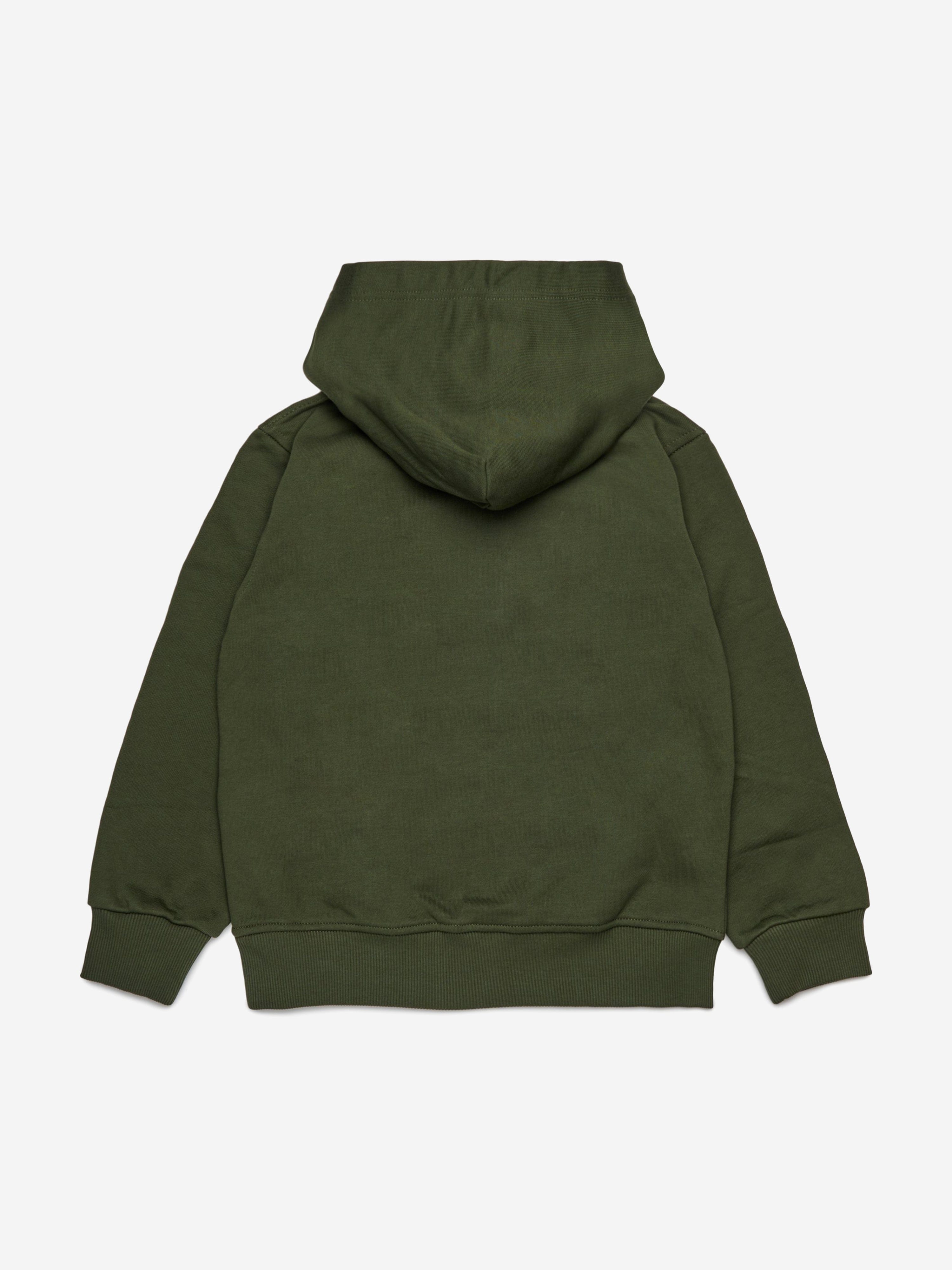 Diesel Kids Logo Hoodie in Green