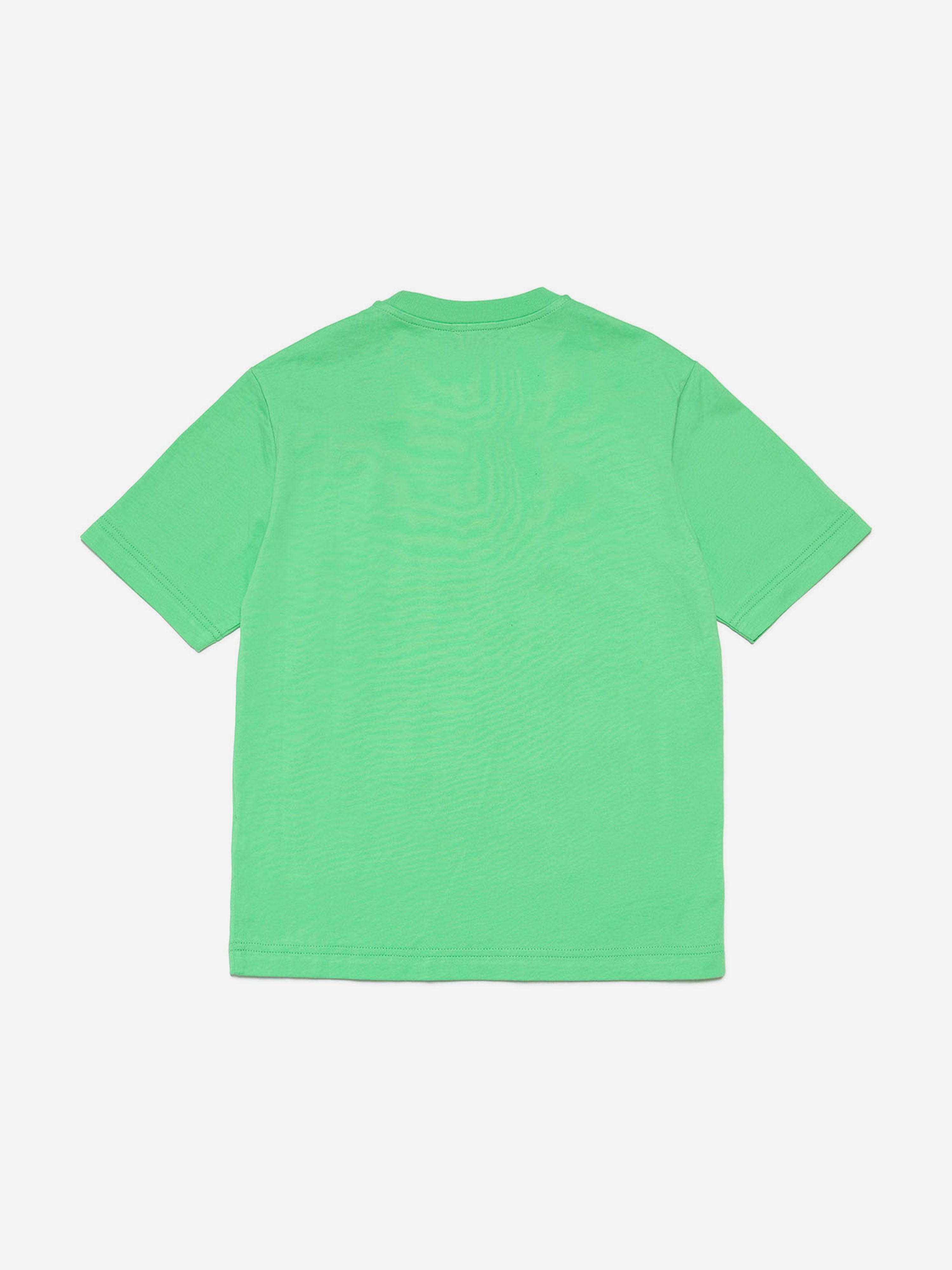 Diesel Boys Logo Print T-Shirt in Green