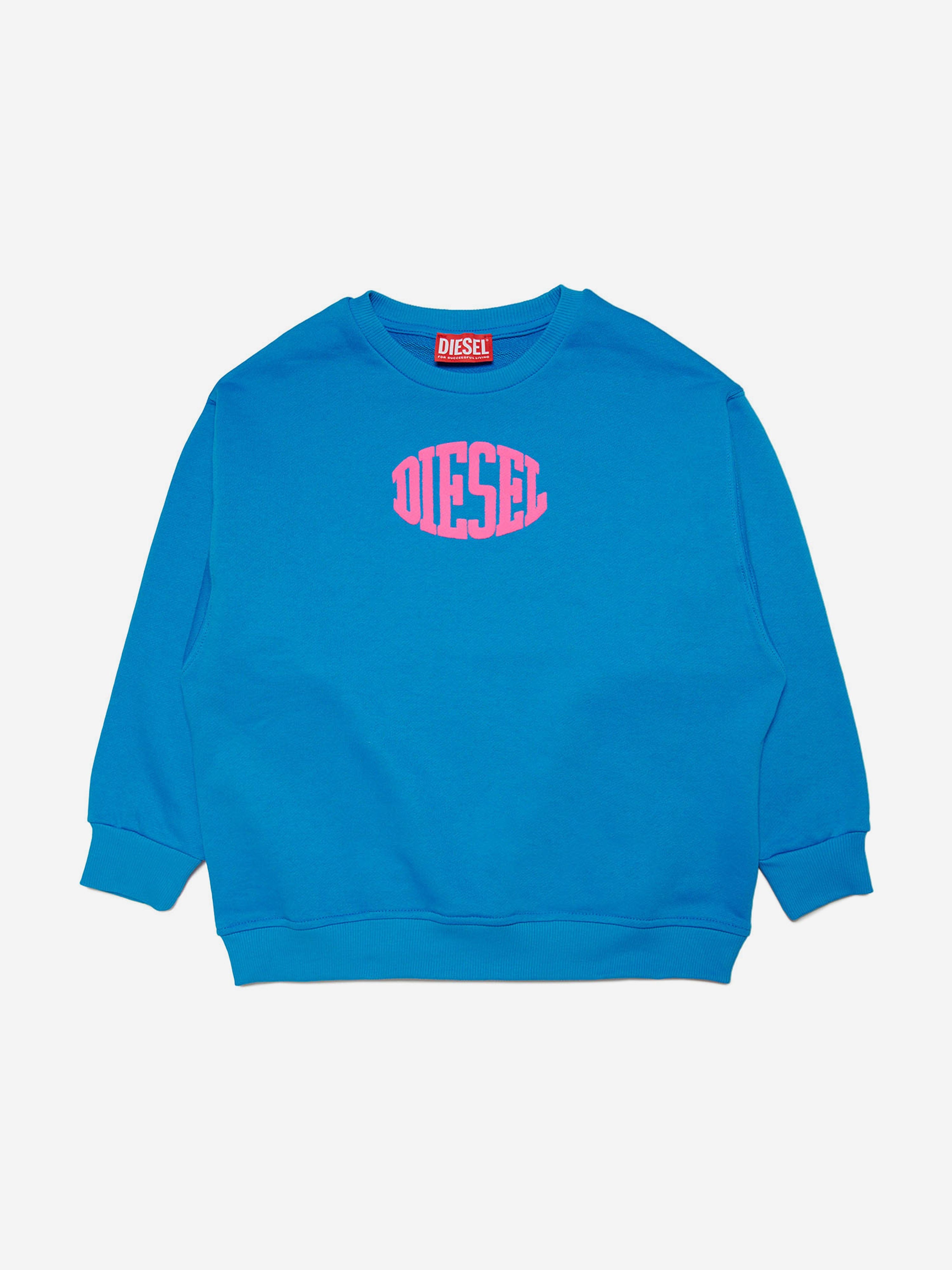 Diesel Girls Logo Sweatshirt in Blue