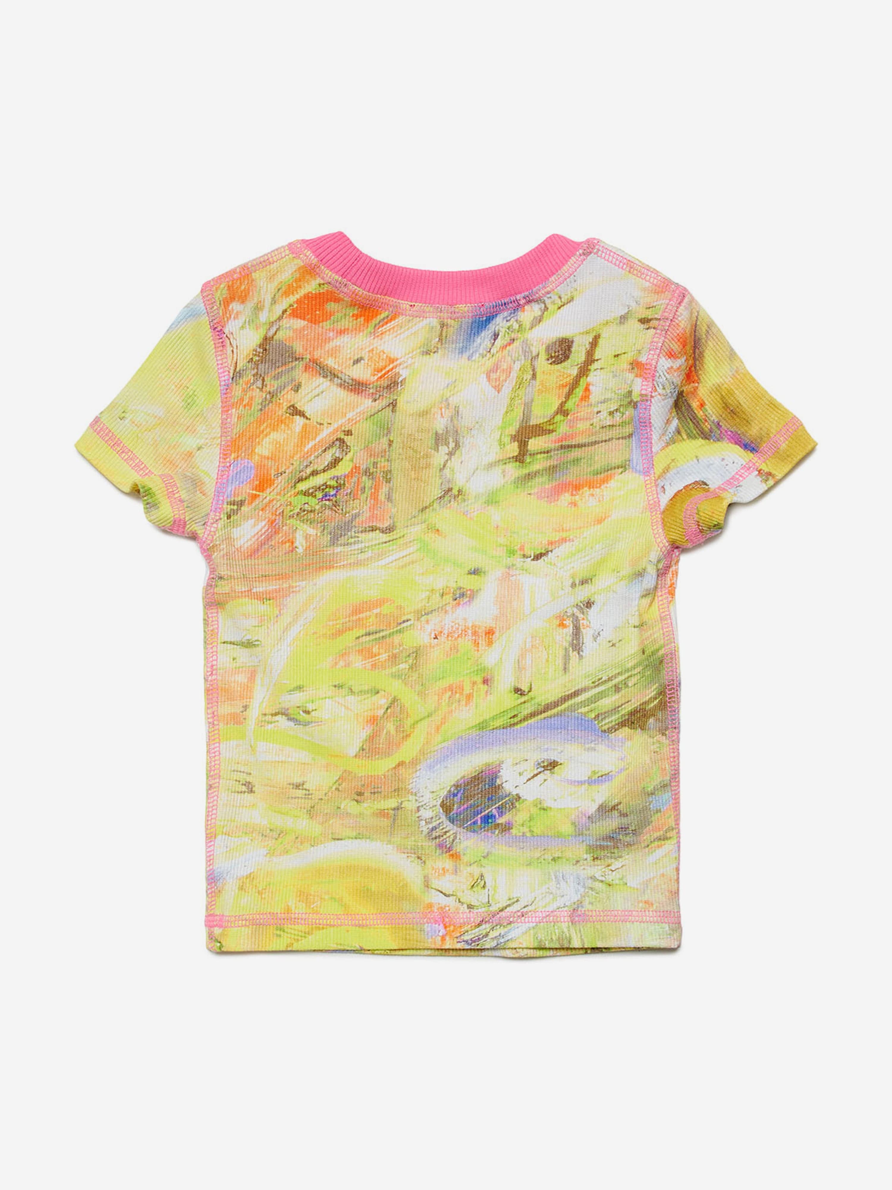 Diesel Girls Abstract Print T-Shirt in Multicolour